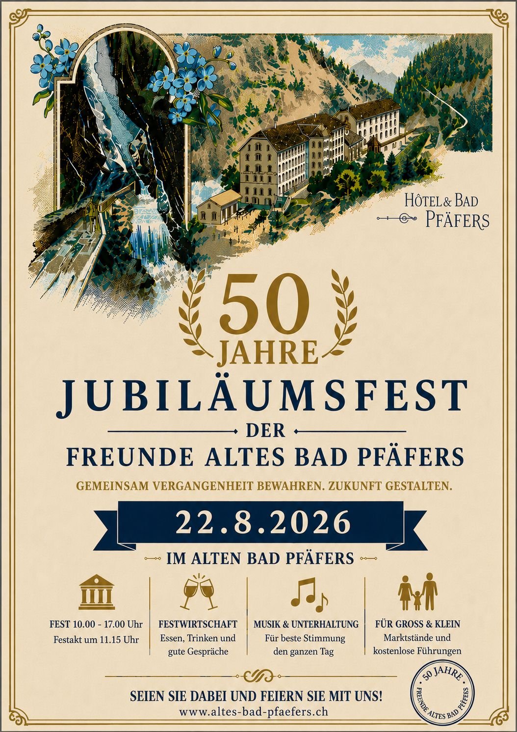 Jubiläumsfest des Vereins Freunde Altes Bad Pfäfers