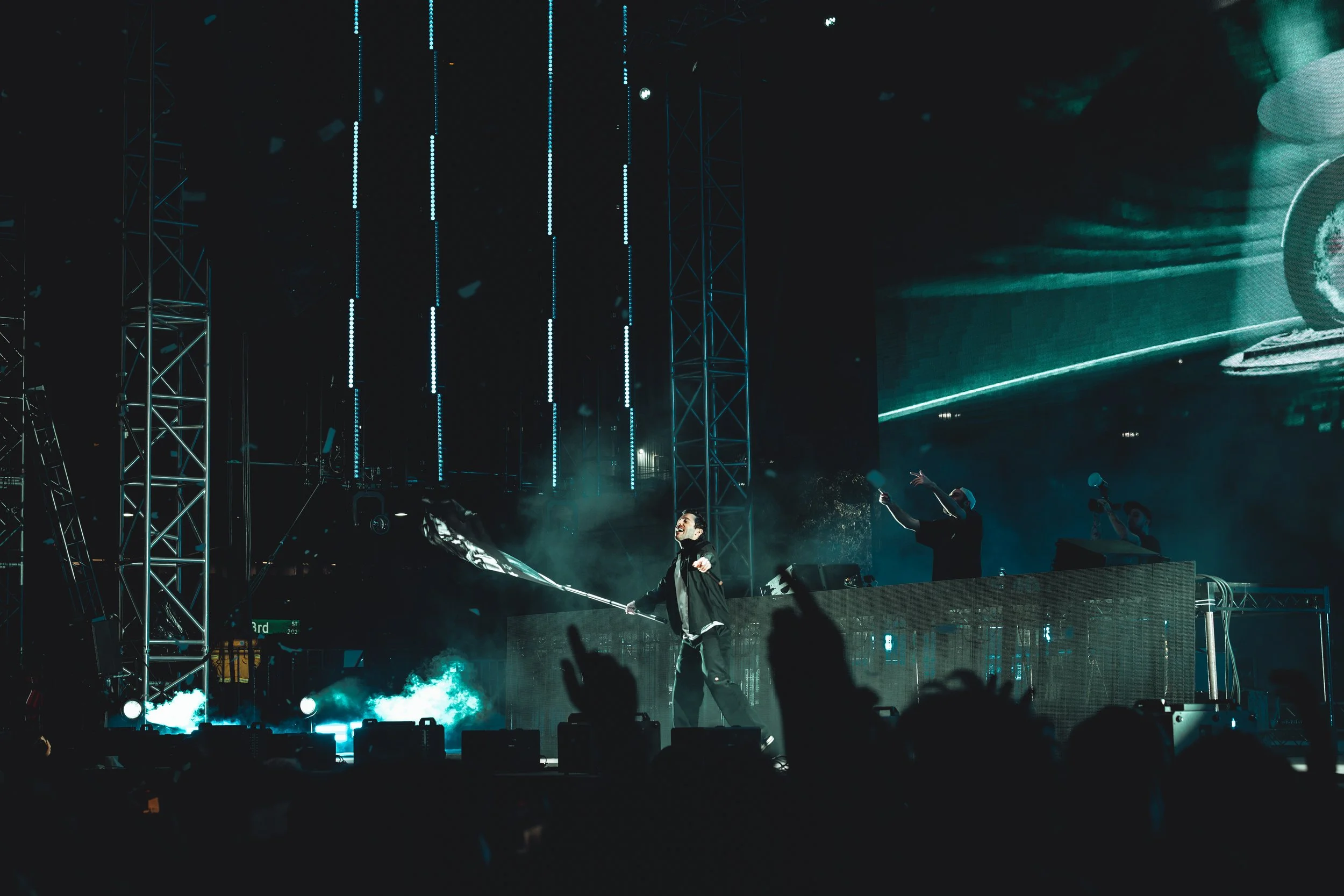 Two Friends at Neon City in Las Vegas