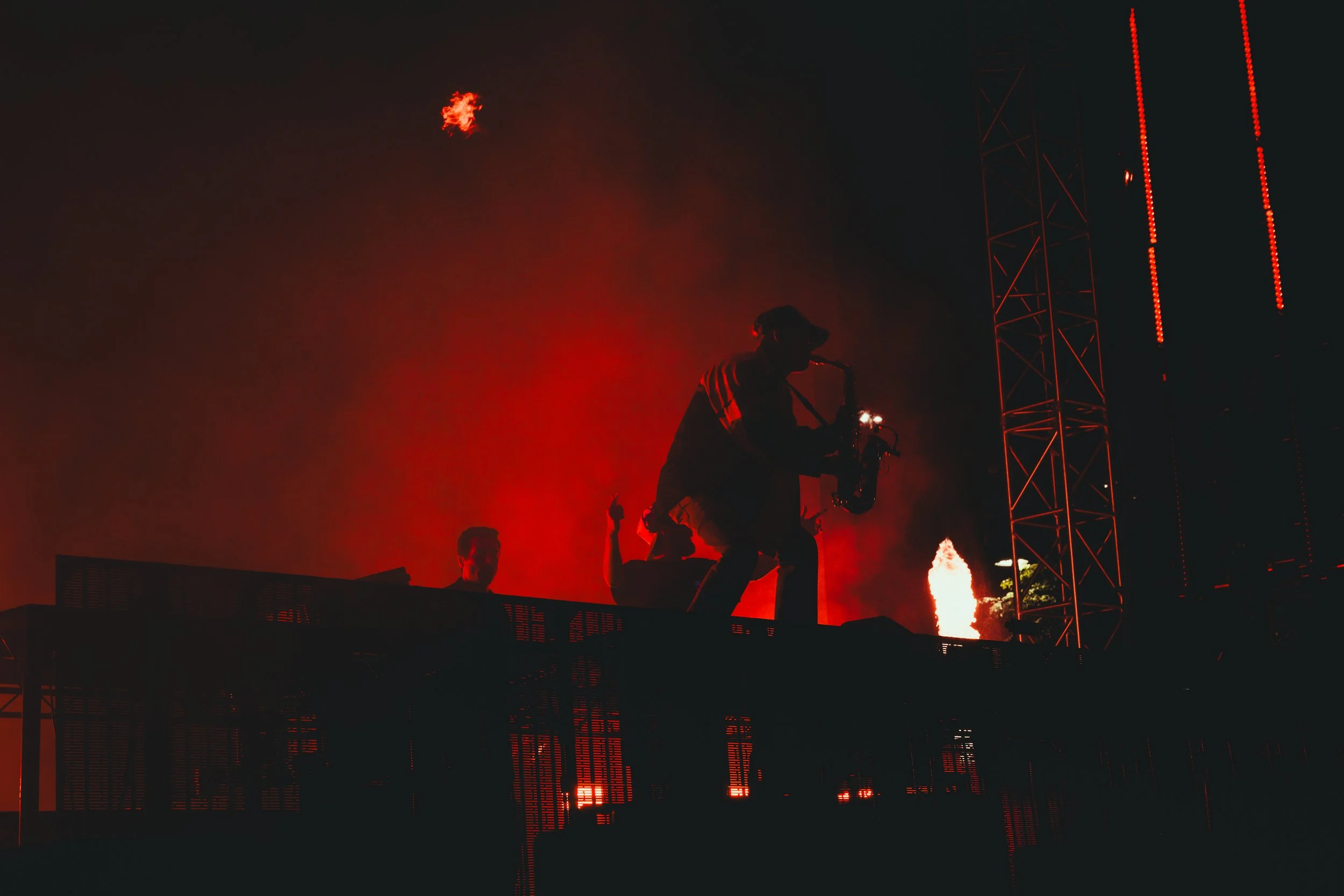Two Friends at Neon City in Las Vegas