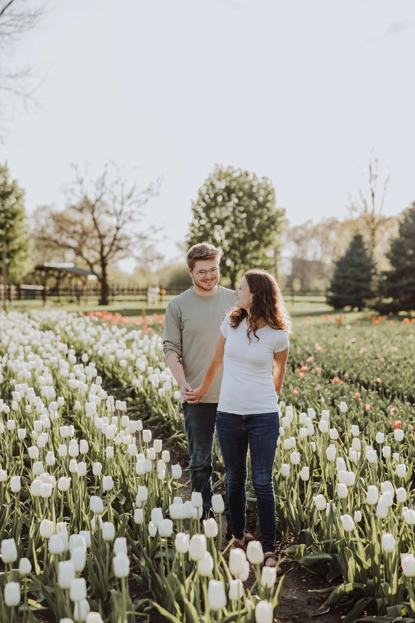 A tulip field + the sweetest kind of love 🌷