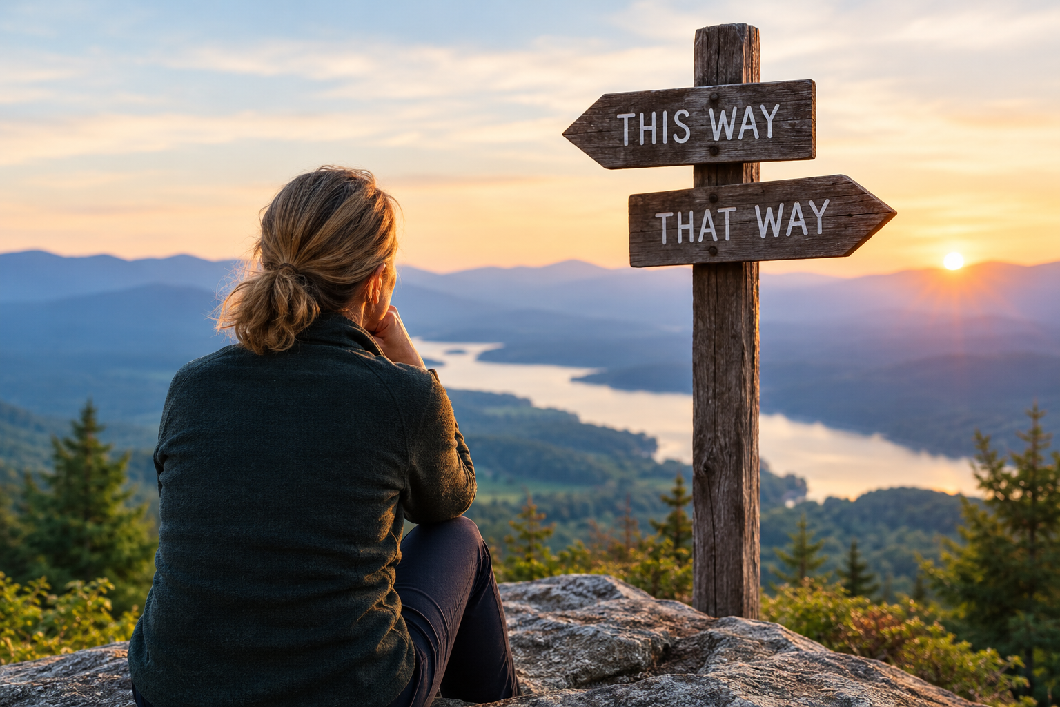 This way or that way sign