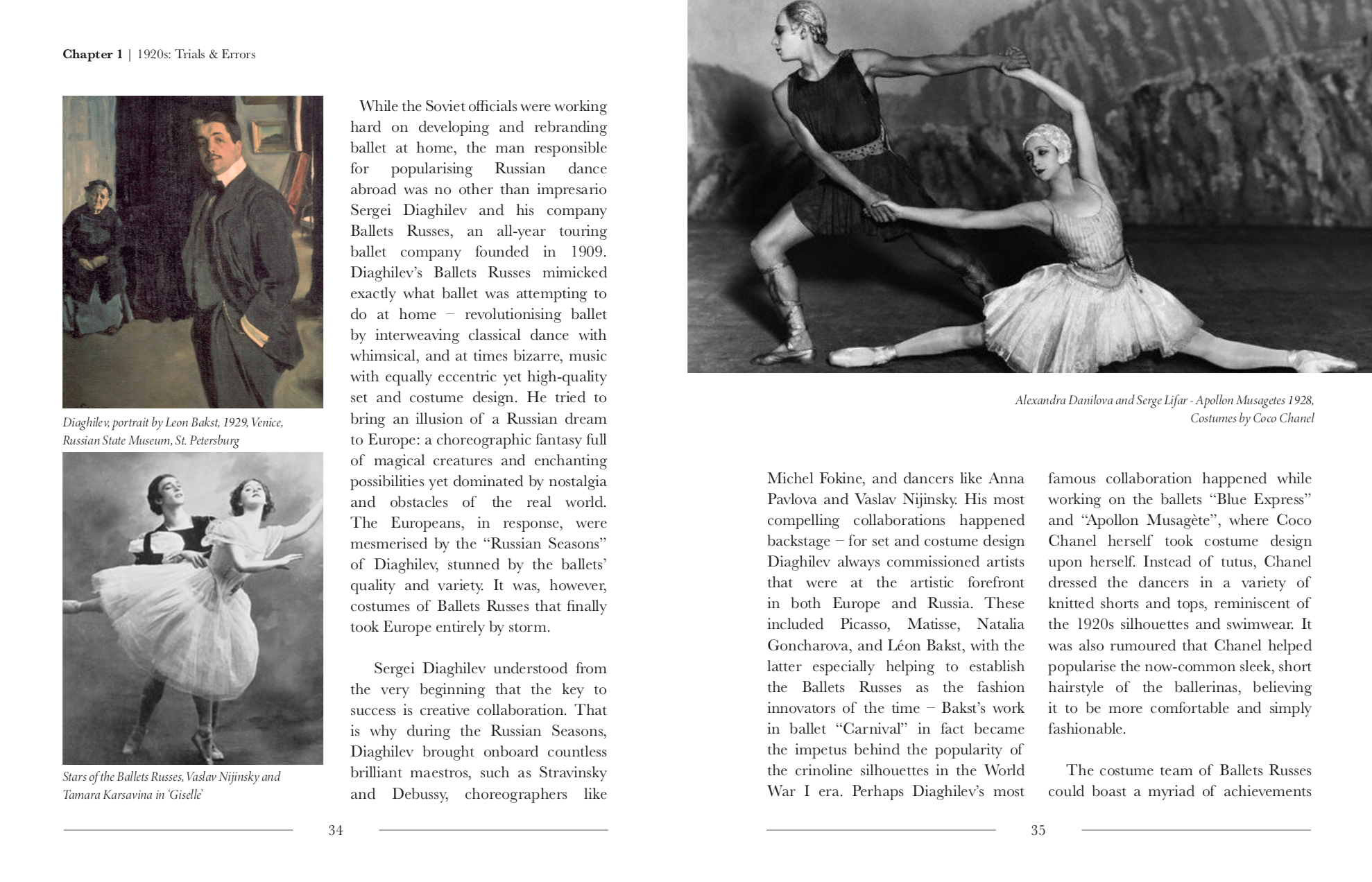 Fashioned in Red, Ballets Russes