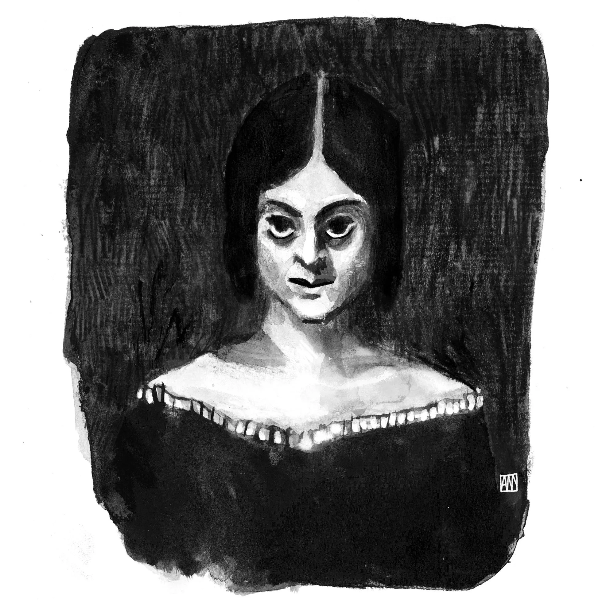 Portrait of young woman in the 1770s