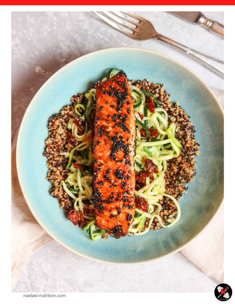Baked Salmon with Zucchini &amp; Quinoa