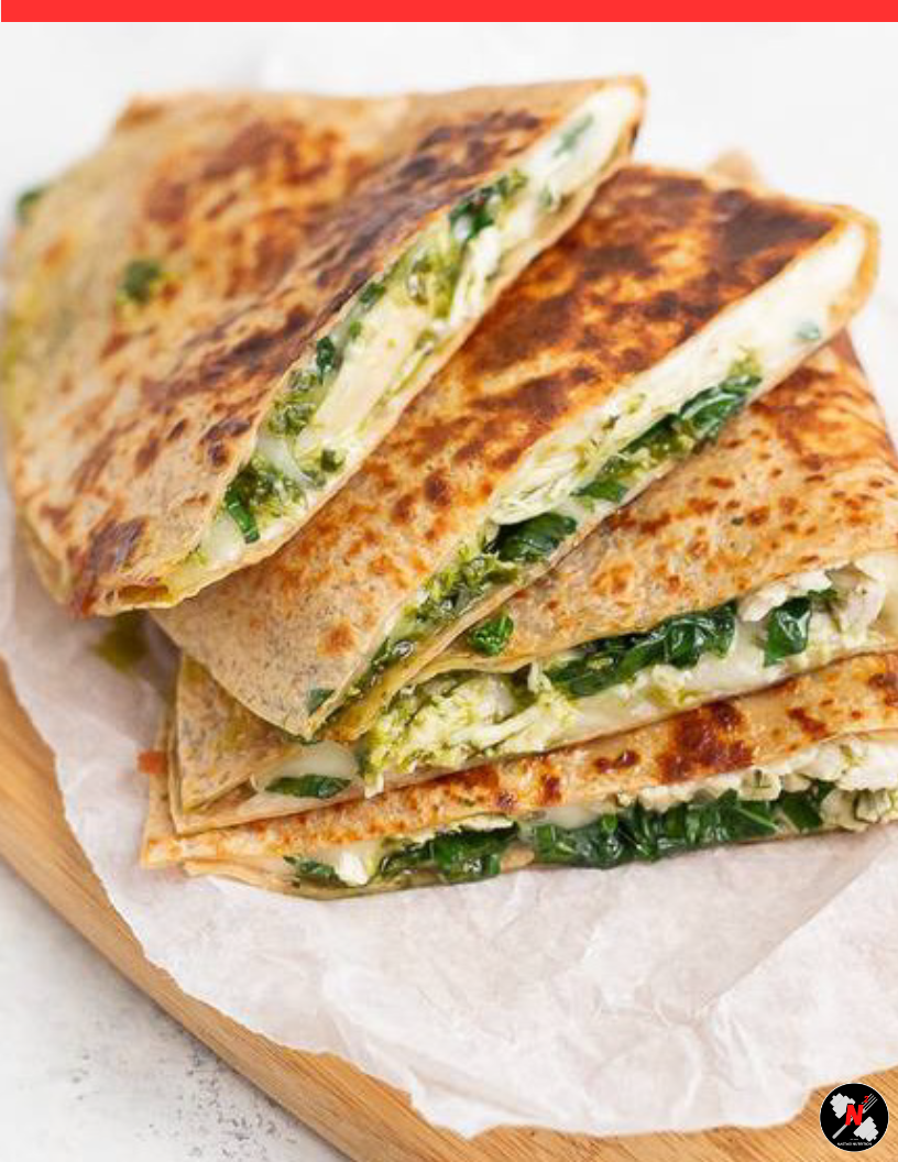 Chicken Spinach and Avocado Quesadilla