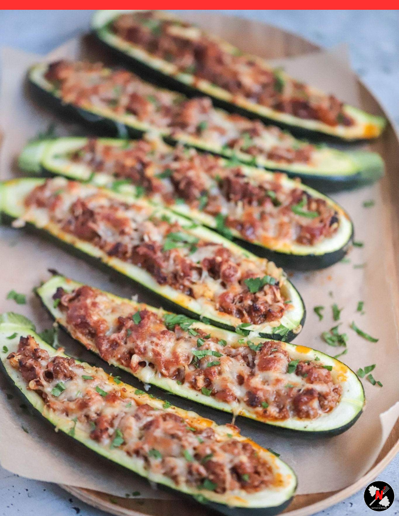 Ground Turkey Zucchini Boats