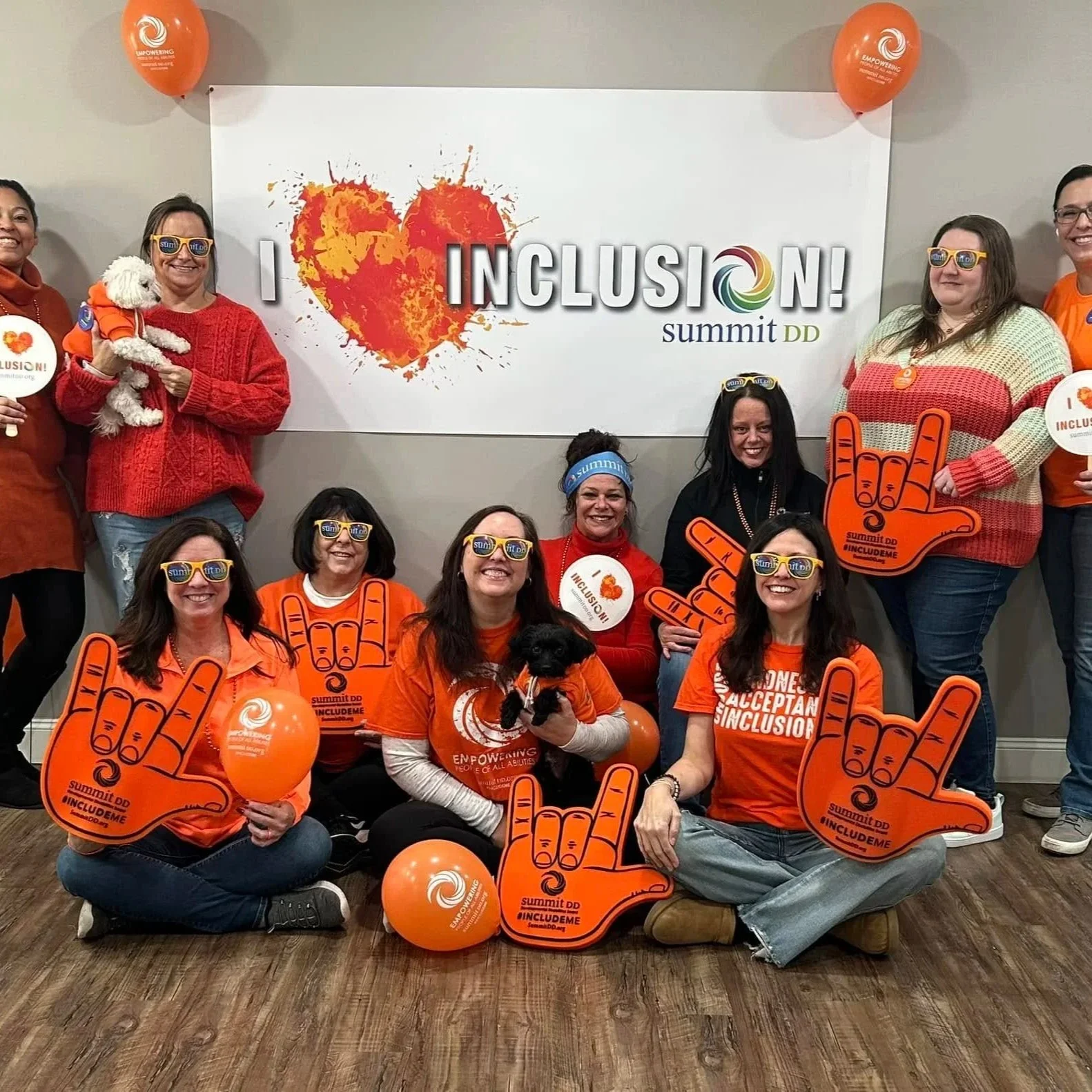 the CBNS team members join for a picture while celebrating Inclusion Day