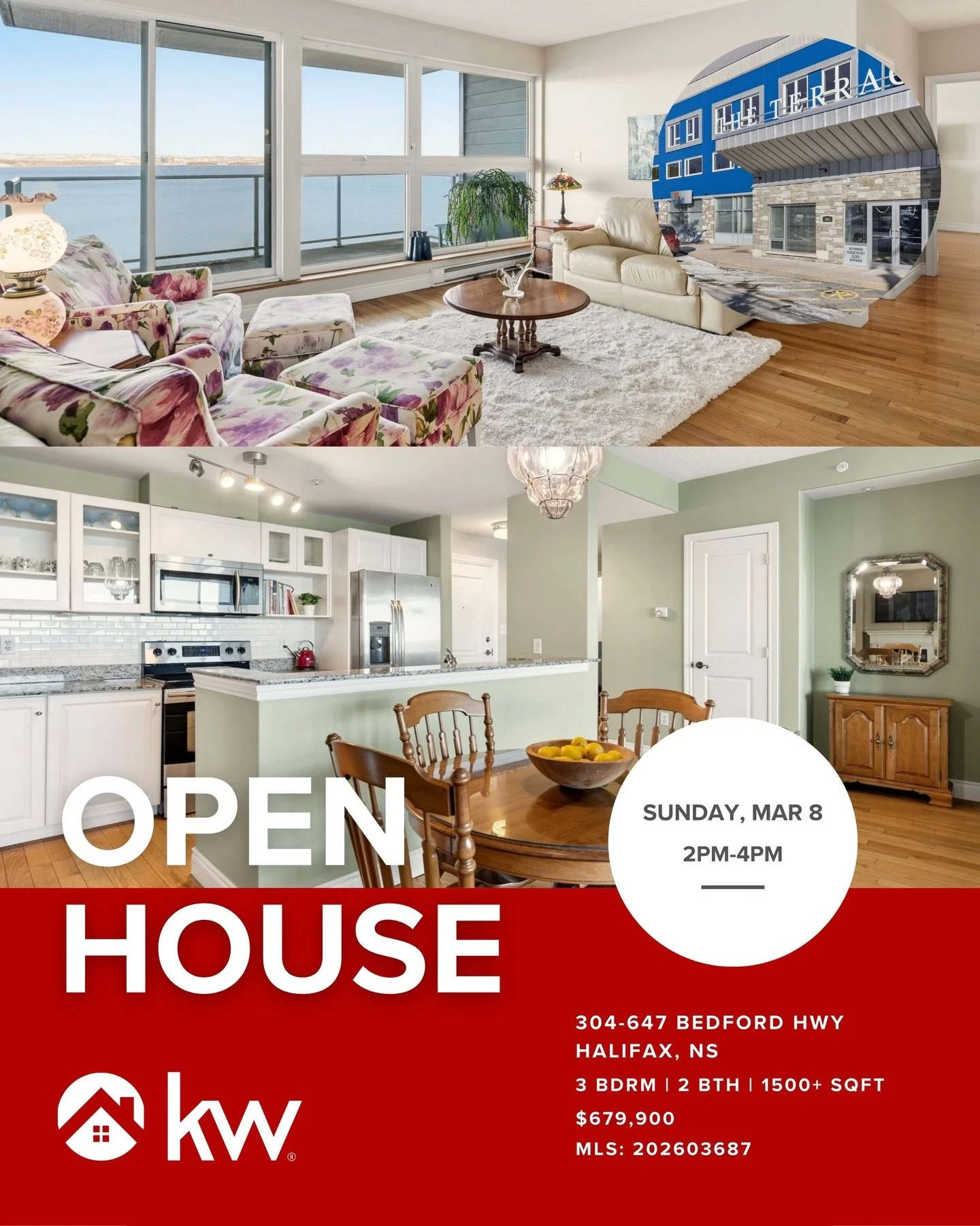 Wake up to this! 🌊 Imagine sipping your morning coffee while overlooking the entire Bedford Basin. Welcome to 304-647 Bedford Highway: a rare, spacious end unit that&rsquo;s as private as it is beautiful. With 3 bedrooms + a den, a chef&rsquo;s kitc