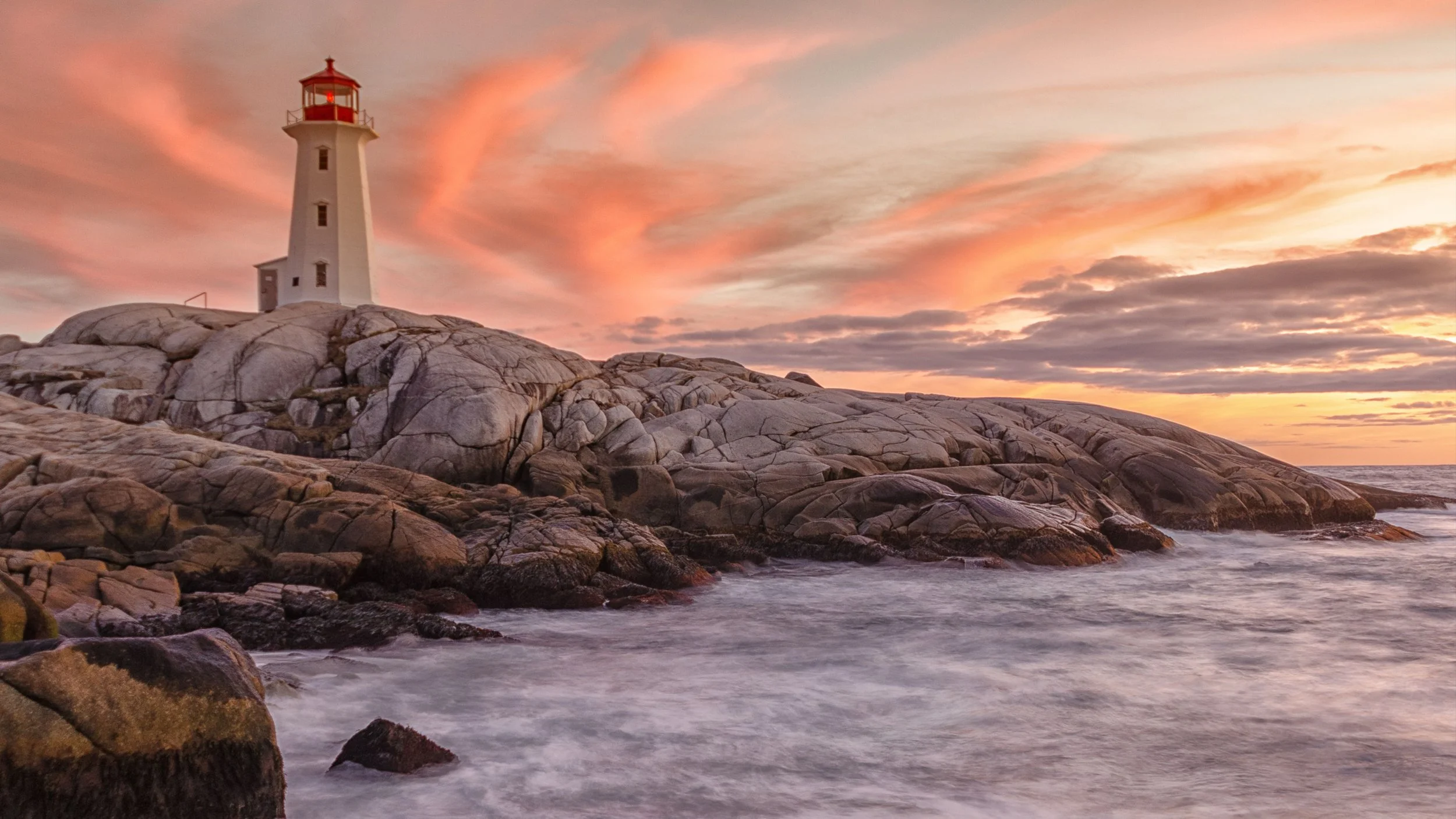 Beautiful coastline at sunset
