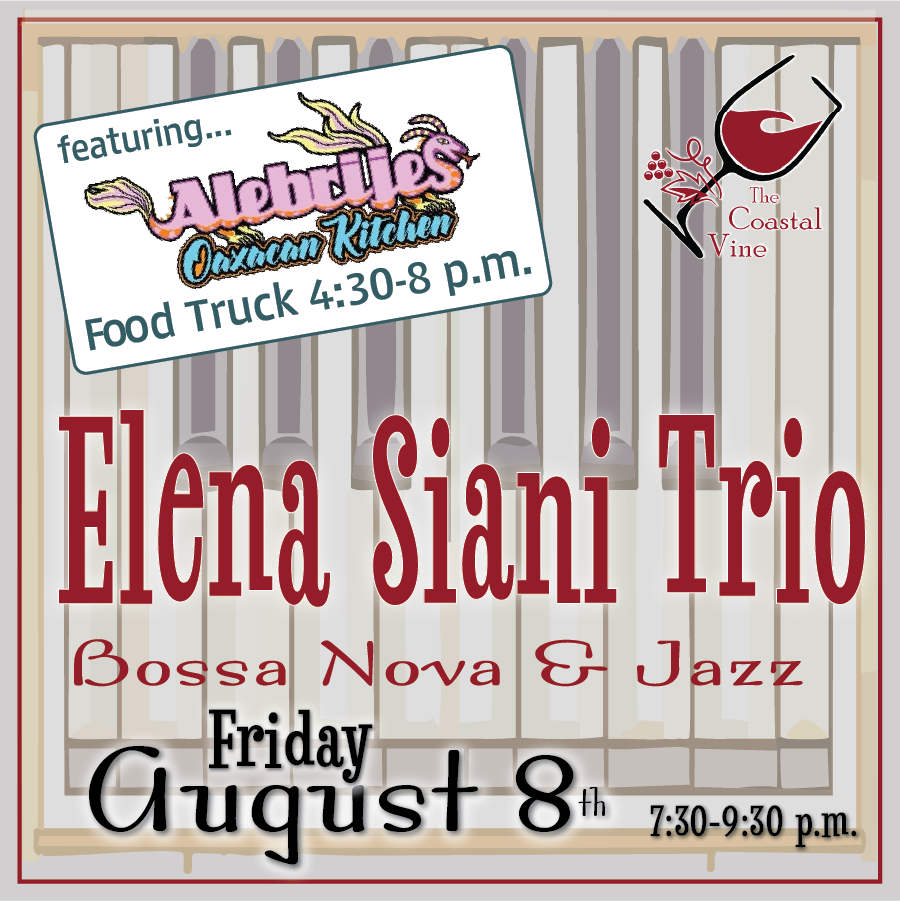 Live Jazz! The Elena Siani Trio, plus Alebrijes Food Truck!