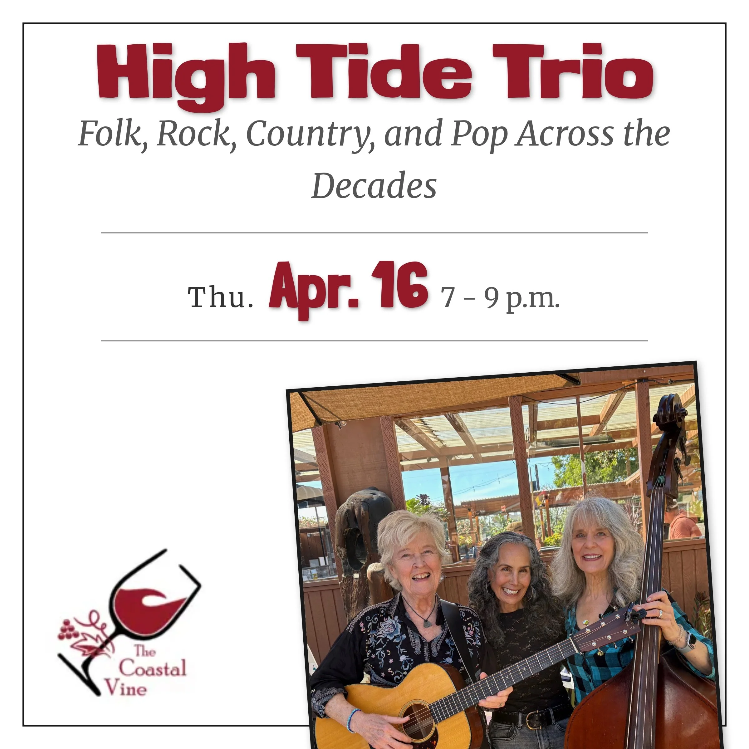 High Tide Trio: Folk, Rock, Country, and Pop Across the Decades 