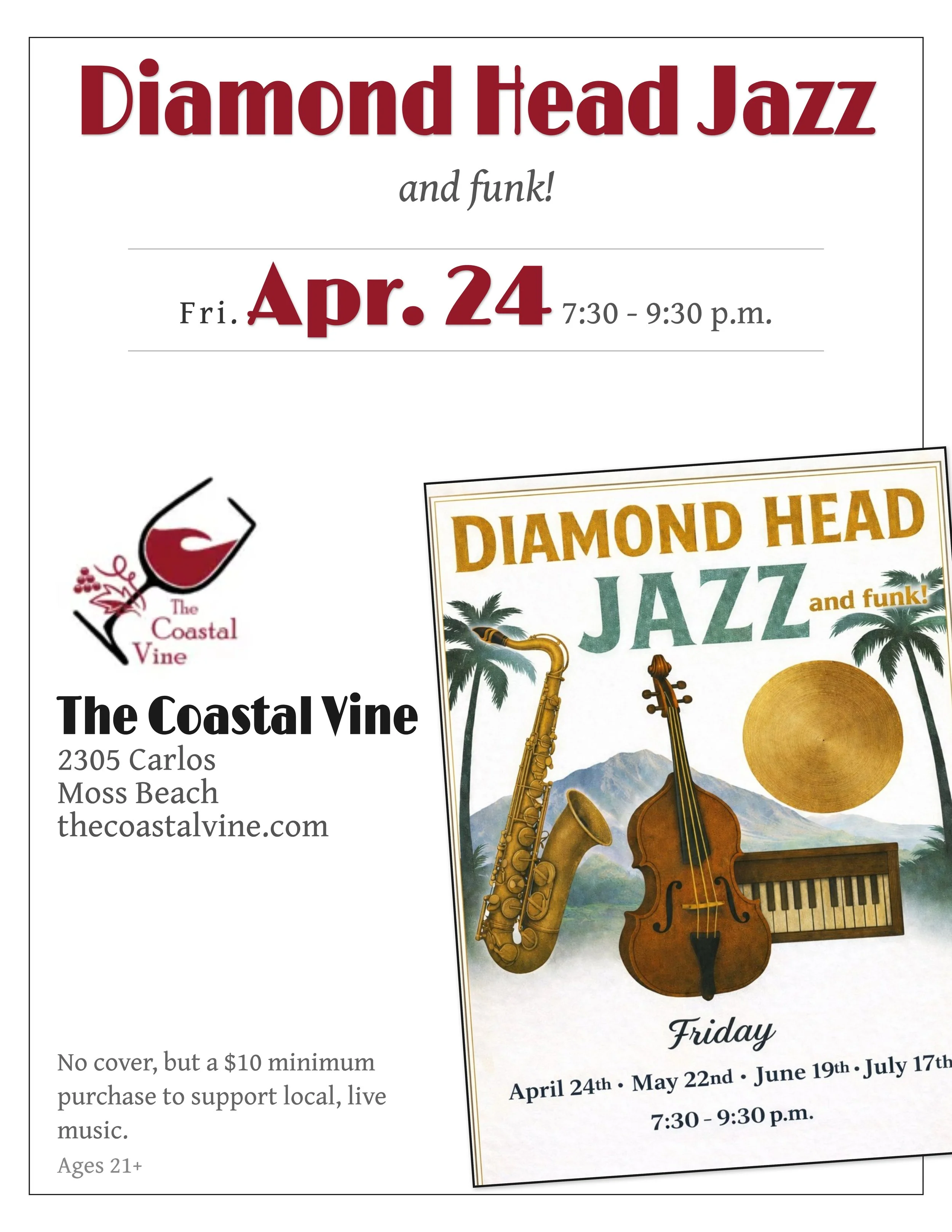 Live Music: Diamond Head Jazz &amp; Funk