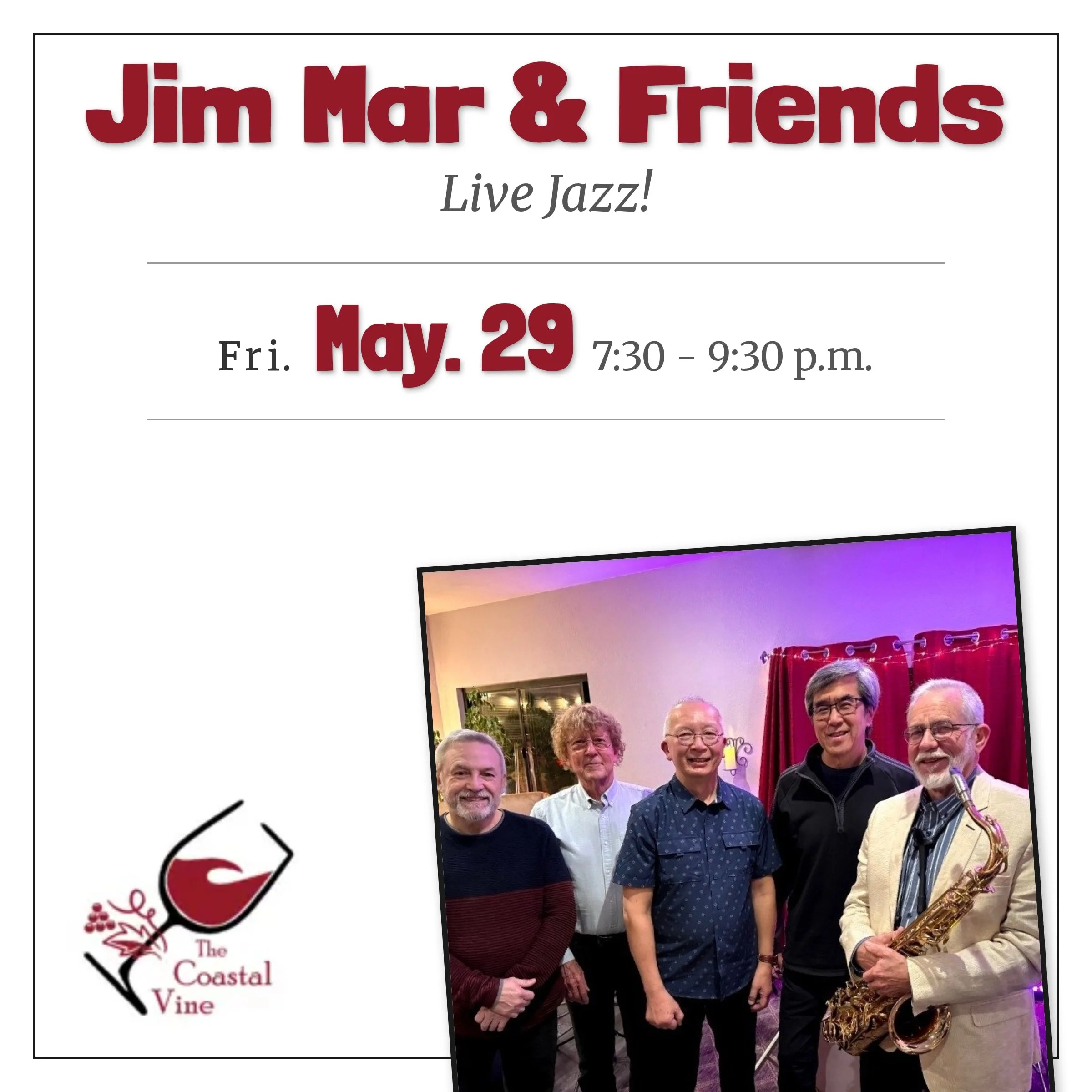 Live Jazz: Jim Mar &amp; Friends