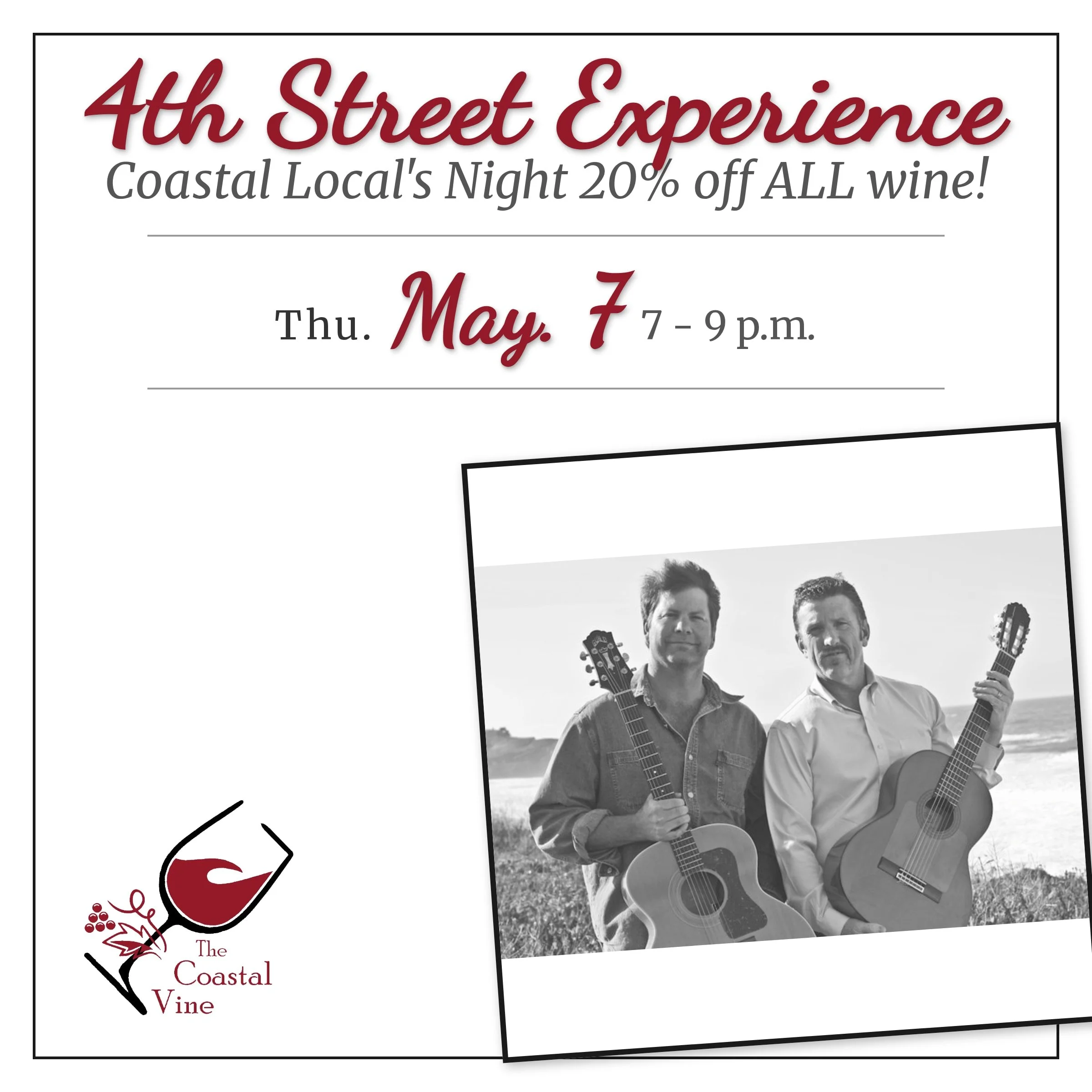 4th Street Experience! Plus, Local's Night: 20% off all wines!