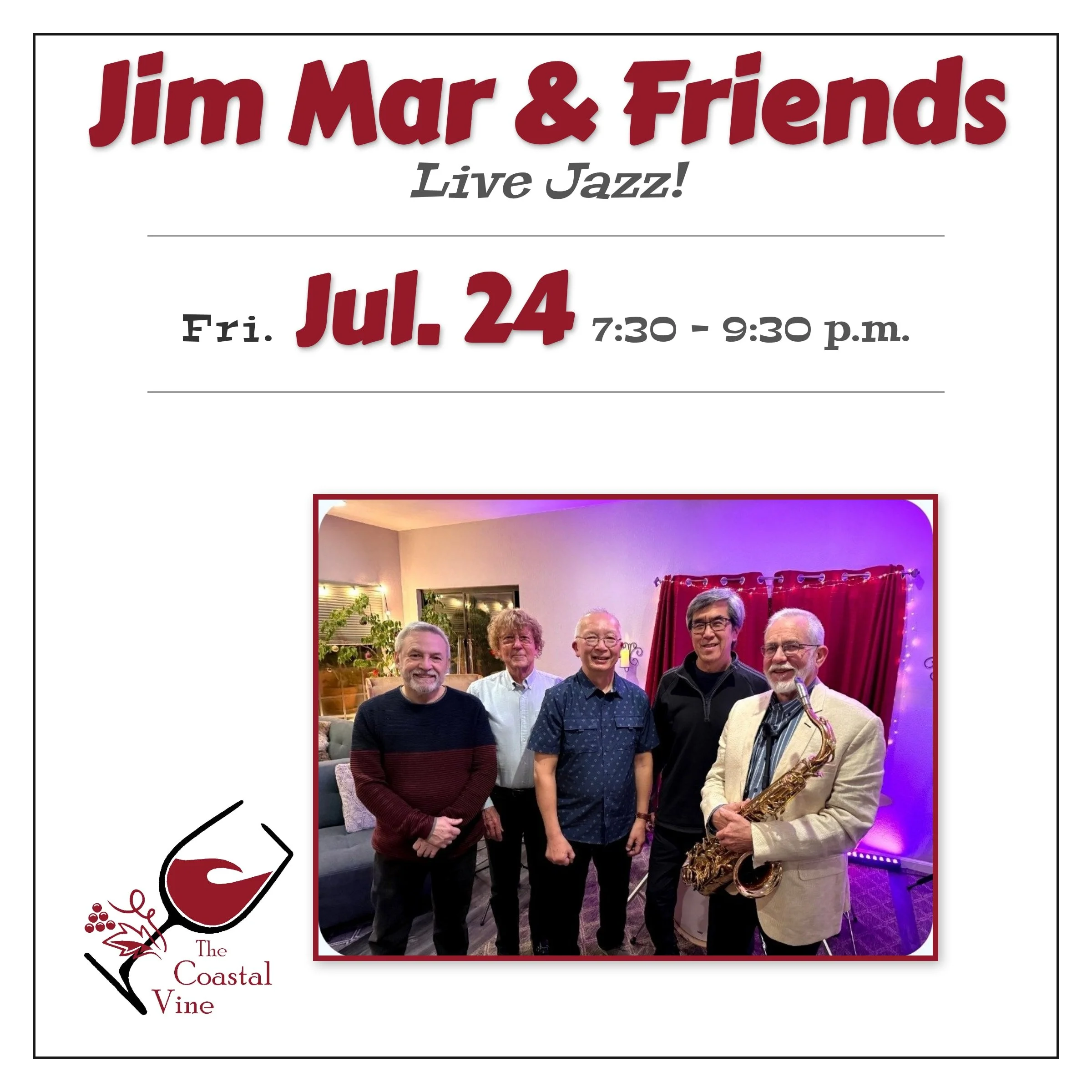 Live Jazz: Jim Mar &amp; Friends