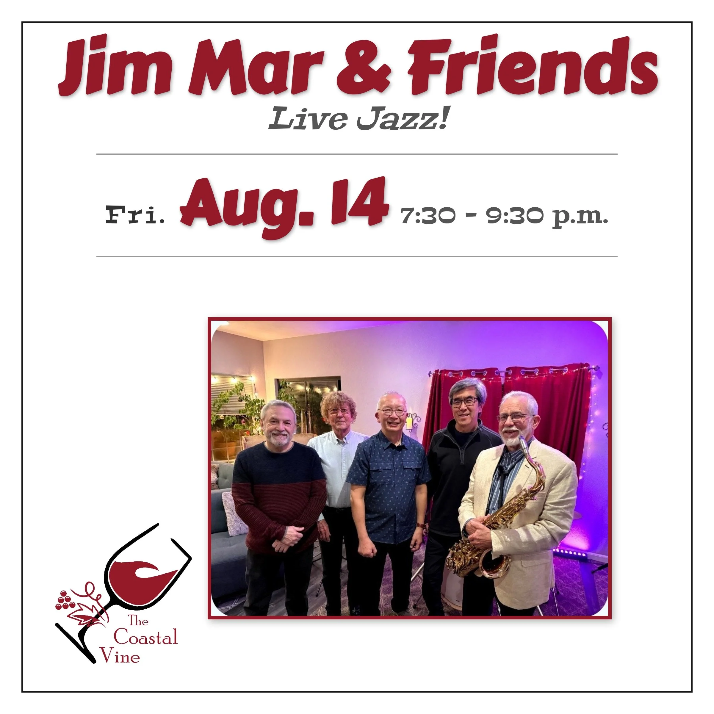 Live Jazz: Jim Mar &amp; Friends