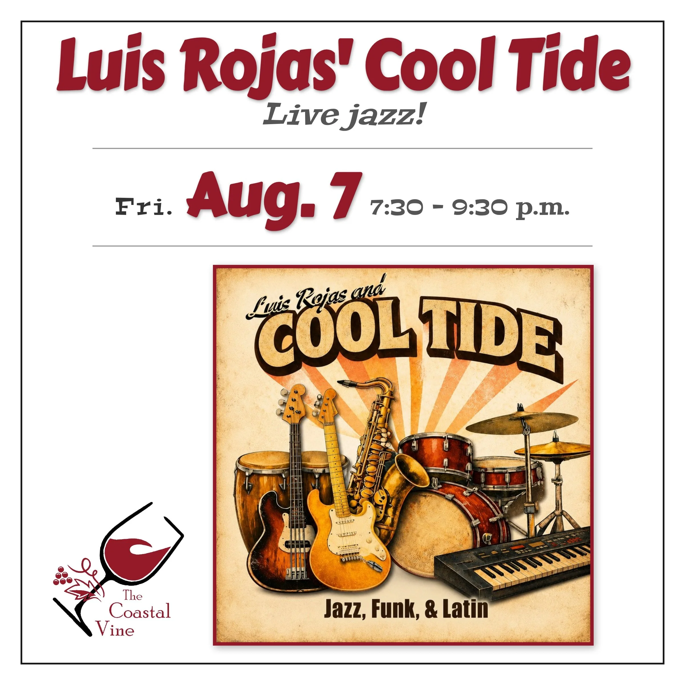 Live Jazz: Luis Rojas’ Cool Tide