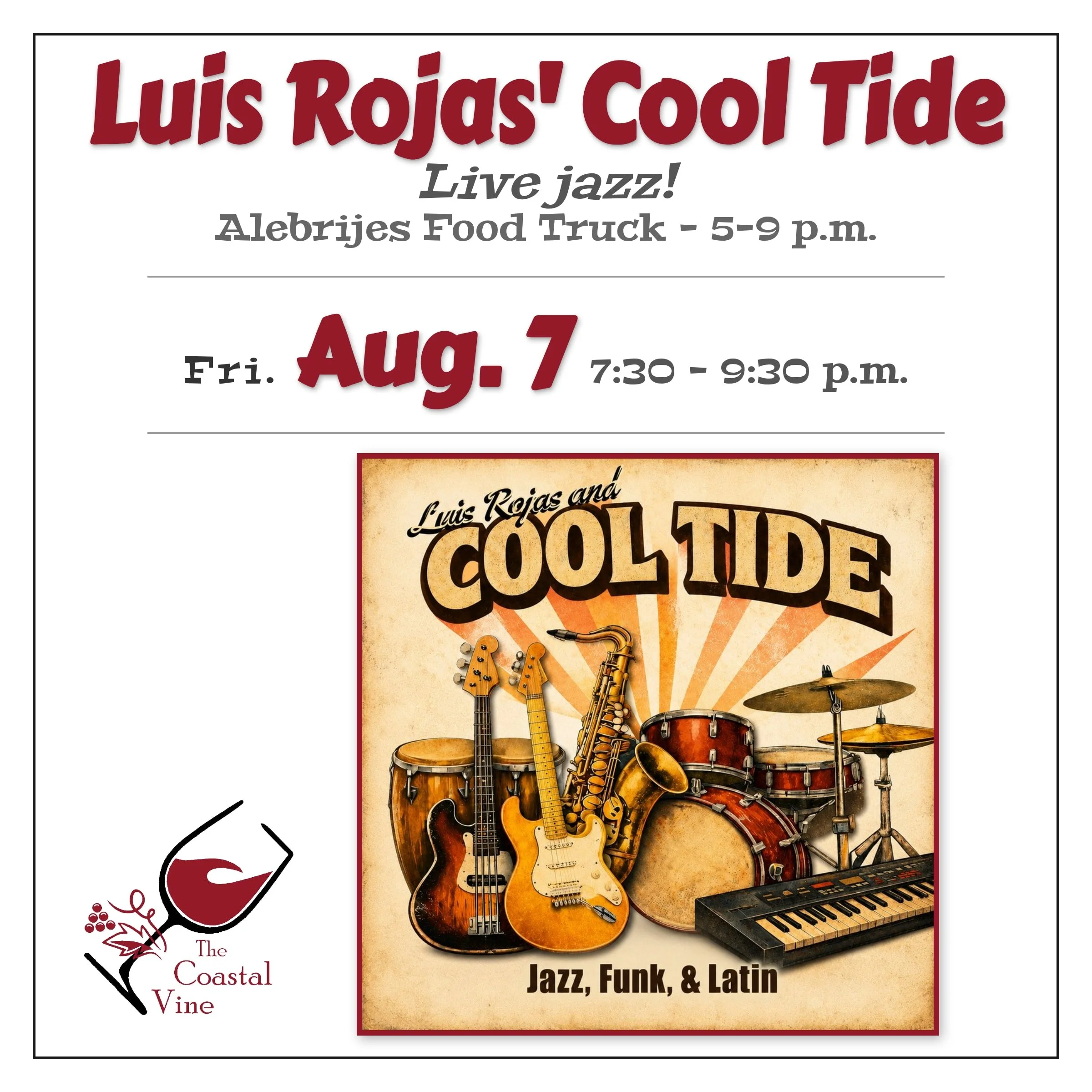 Live Jazz: Luis Rojas’ Cool Tide