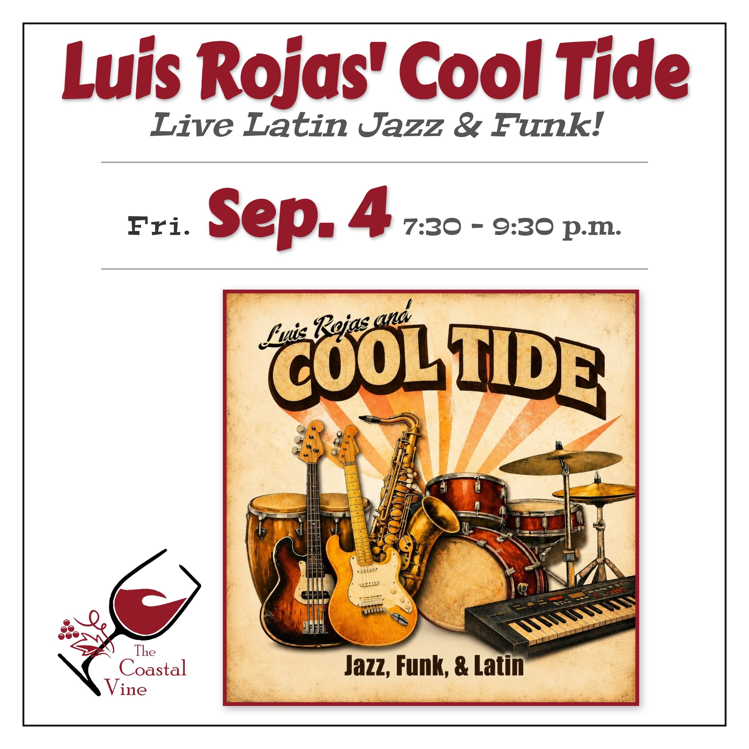 Live Jazz: Luis Rojas’ Cool Tide 