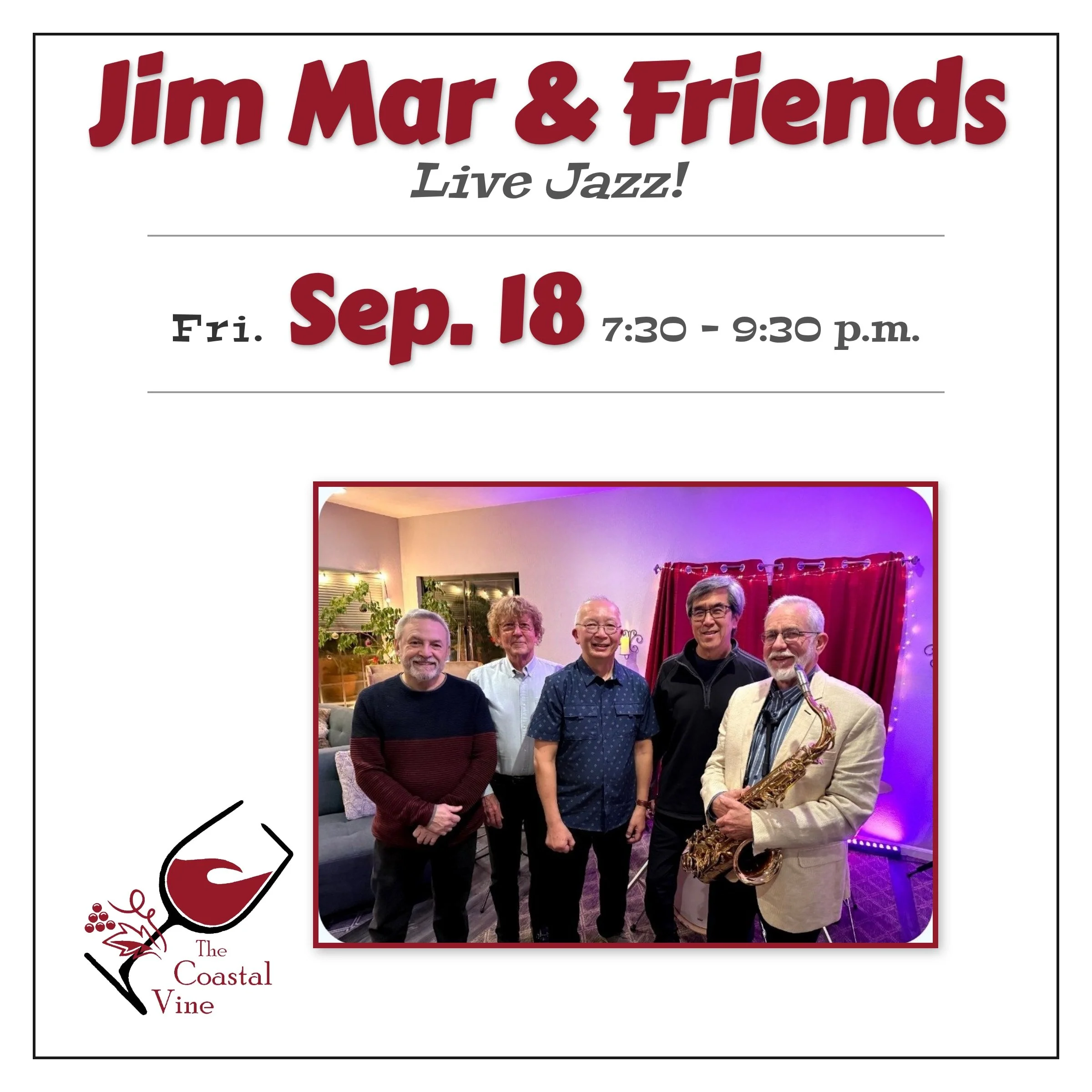 Live Jazz: Jim Mar &amp; Friends