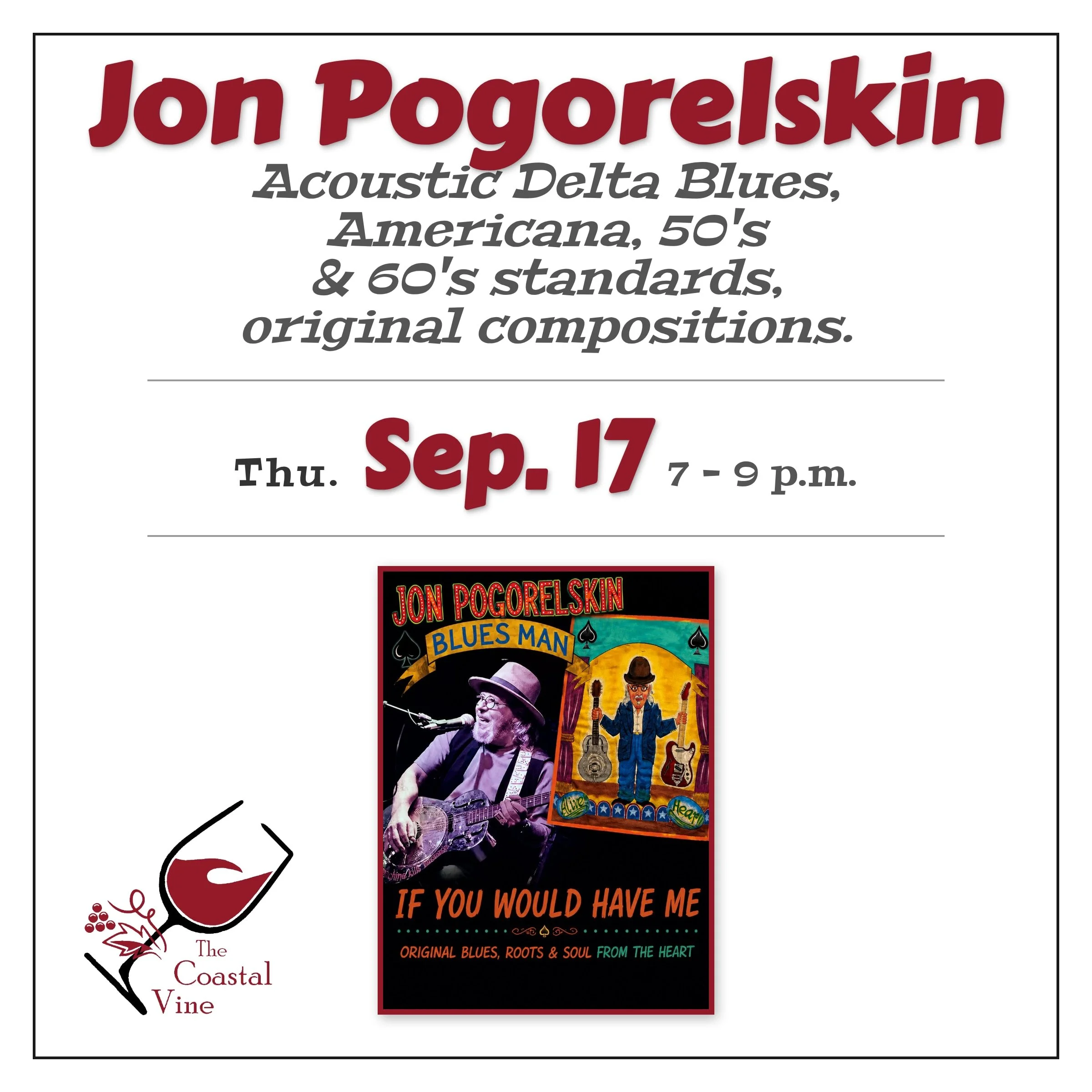 Live Music - Jon Pogorelskin 