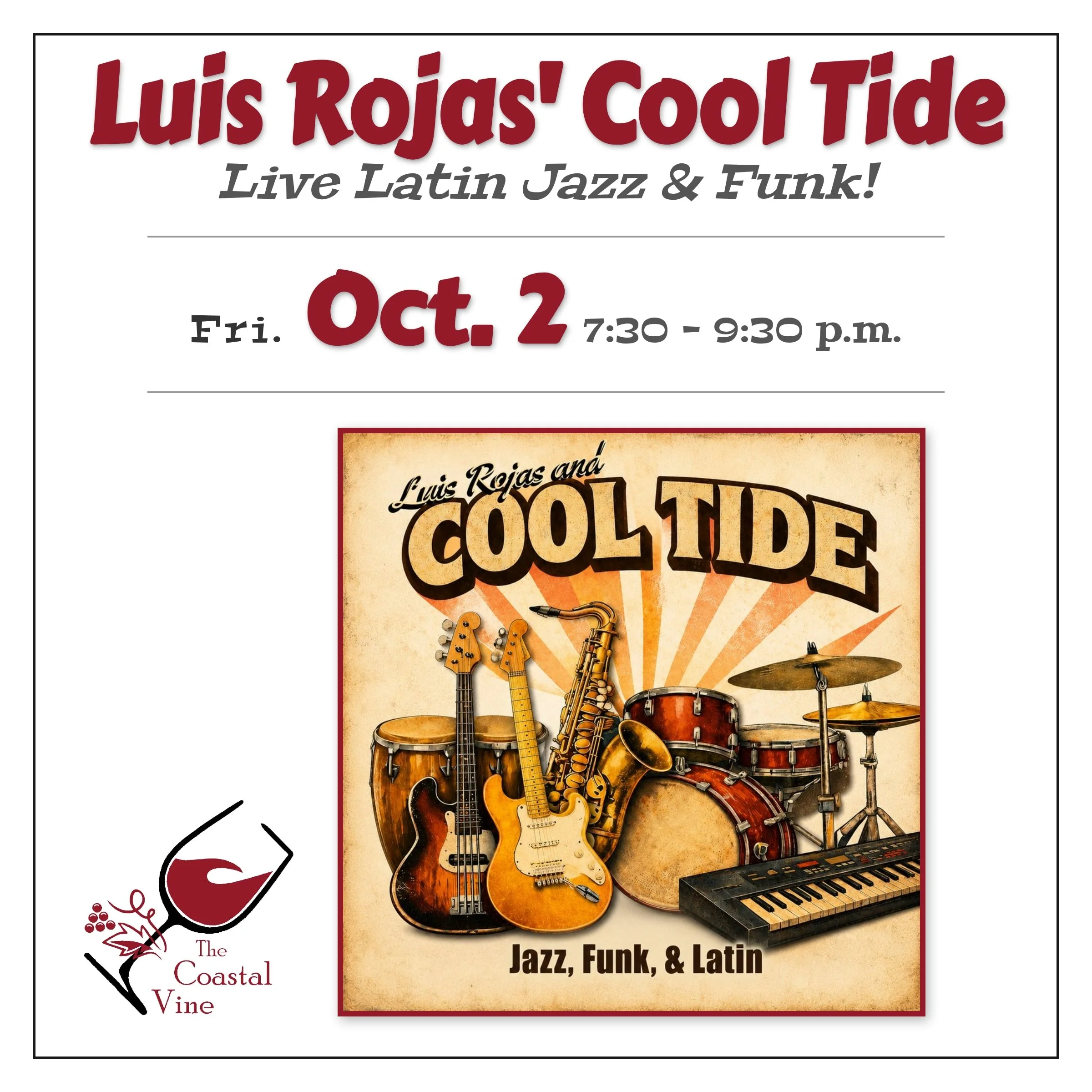 Live Jazz: Luis Rojas’ Cool Tide 