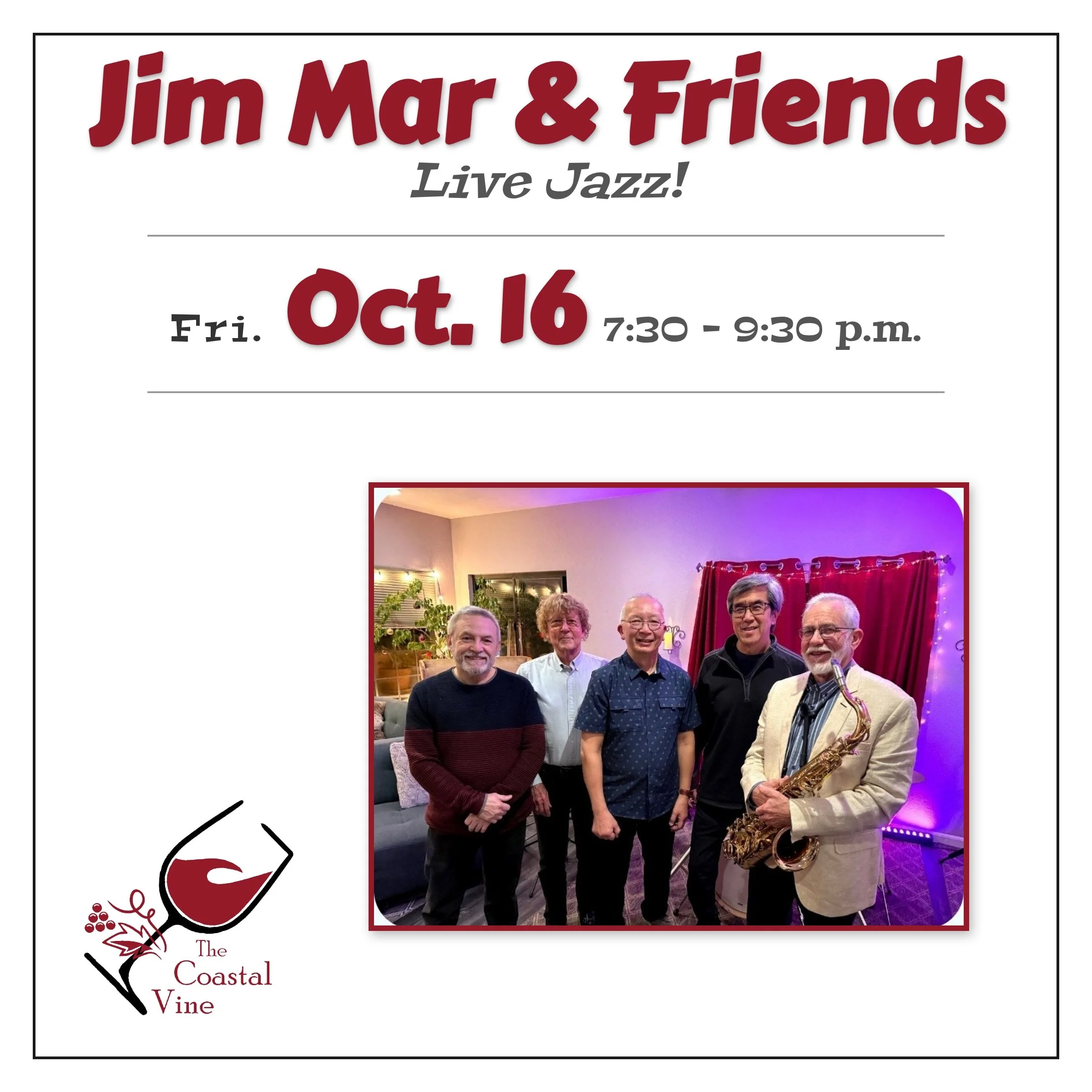 Live Jazz: Jim Mar &amp; Friends