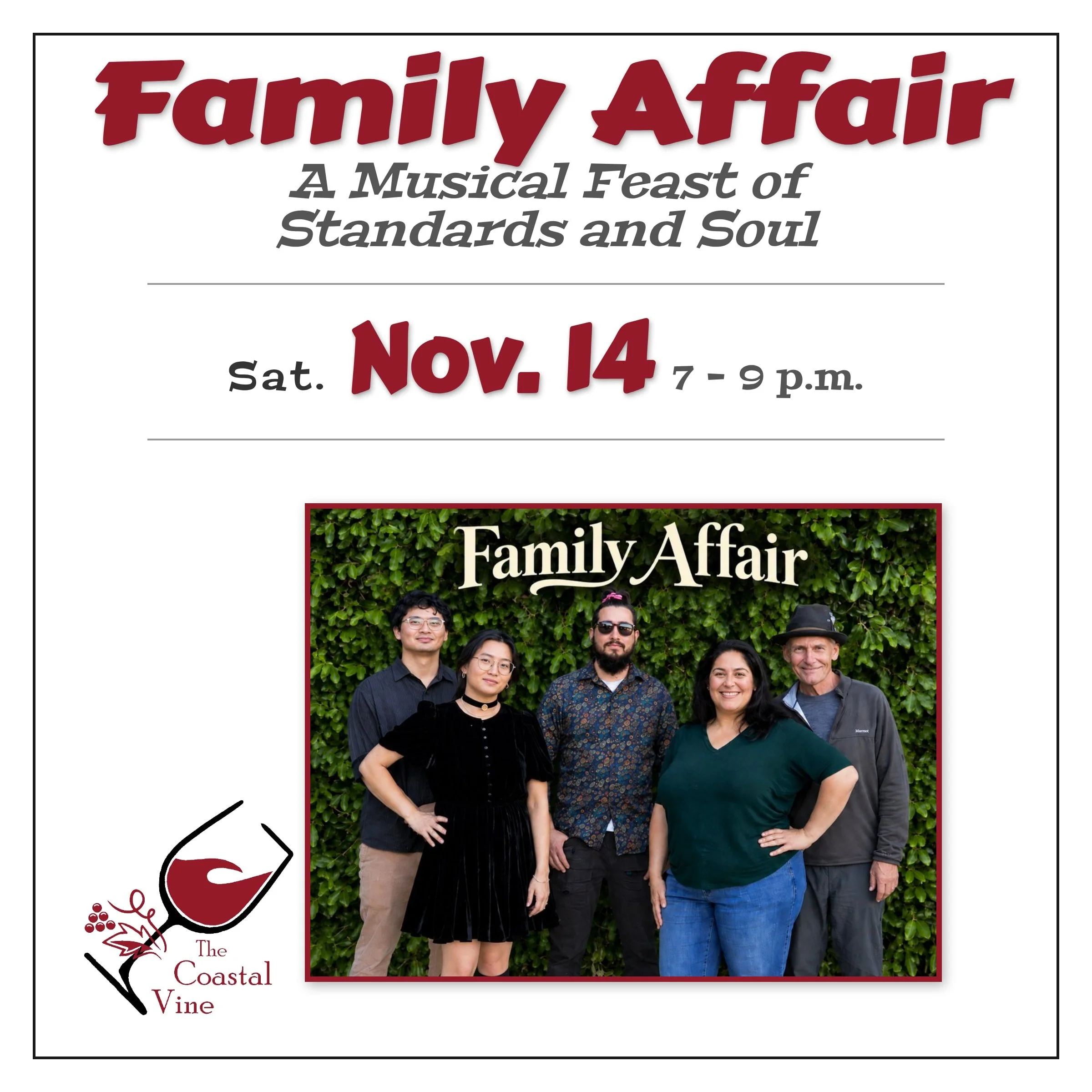 Live music: Family Affair