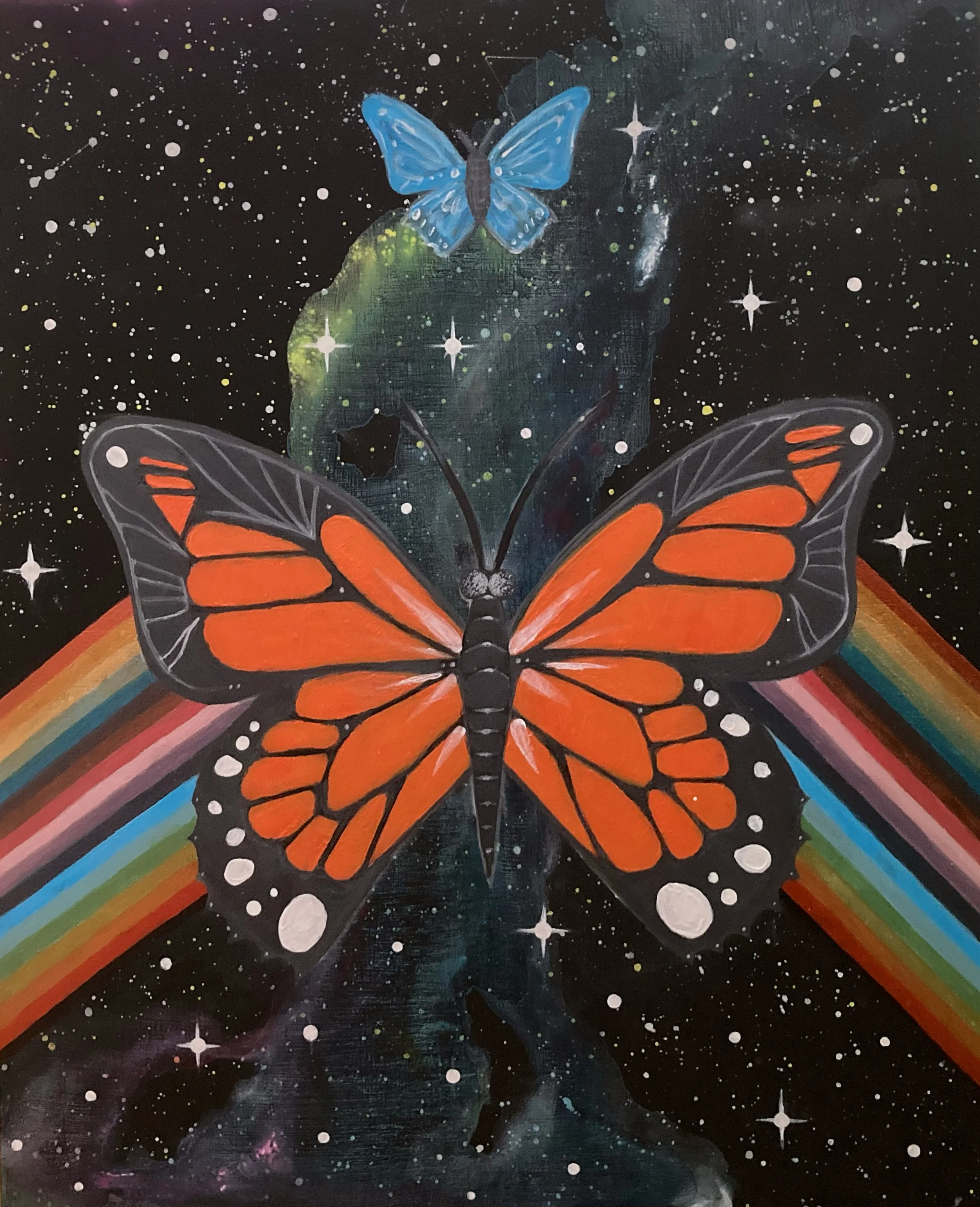 Mariposa
13” X 17”
Acrylic on wood board

$100.00