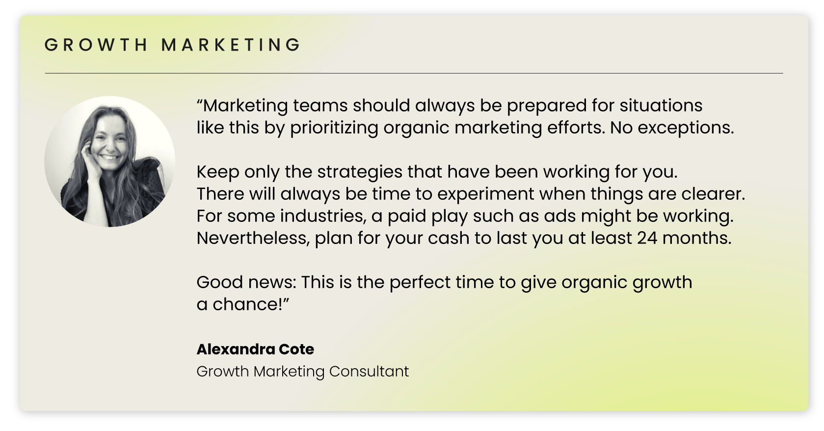 Alexandra Cote, Growth Marketing Consultant (Copy)