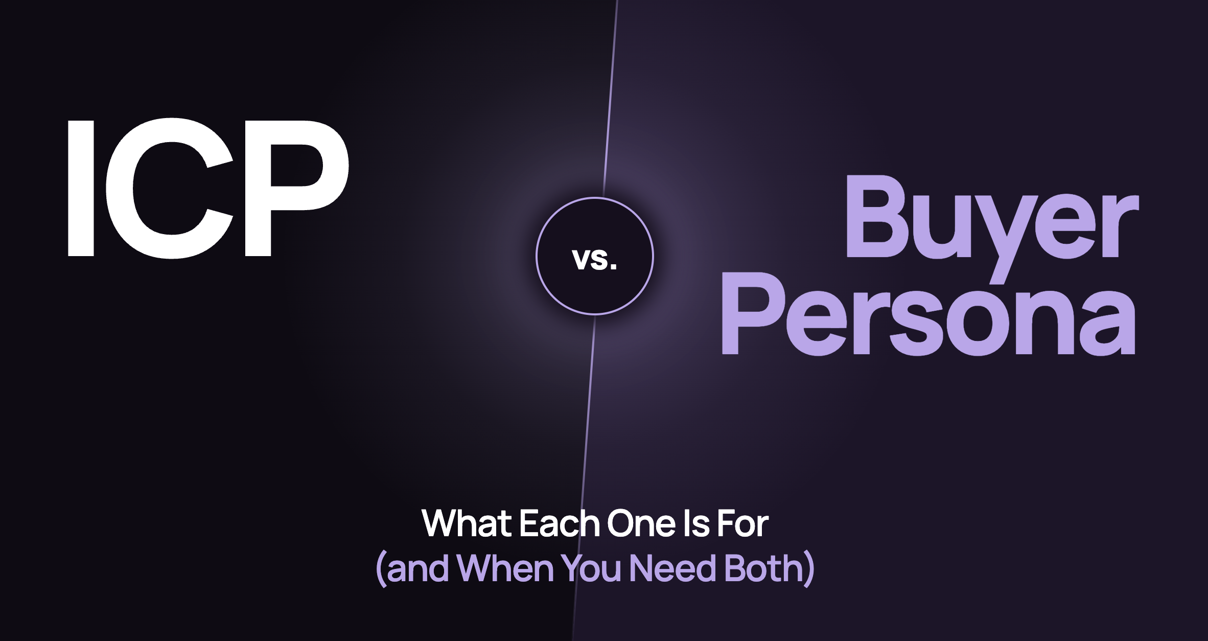 ICP vs. Buyer Persona: What Each One Is For (and When You Need Both)