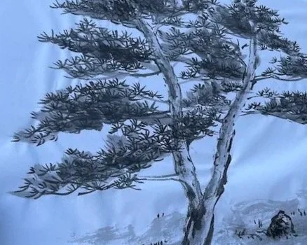 Ink painting of a tree