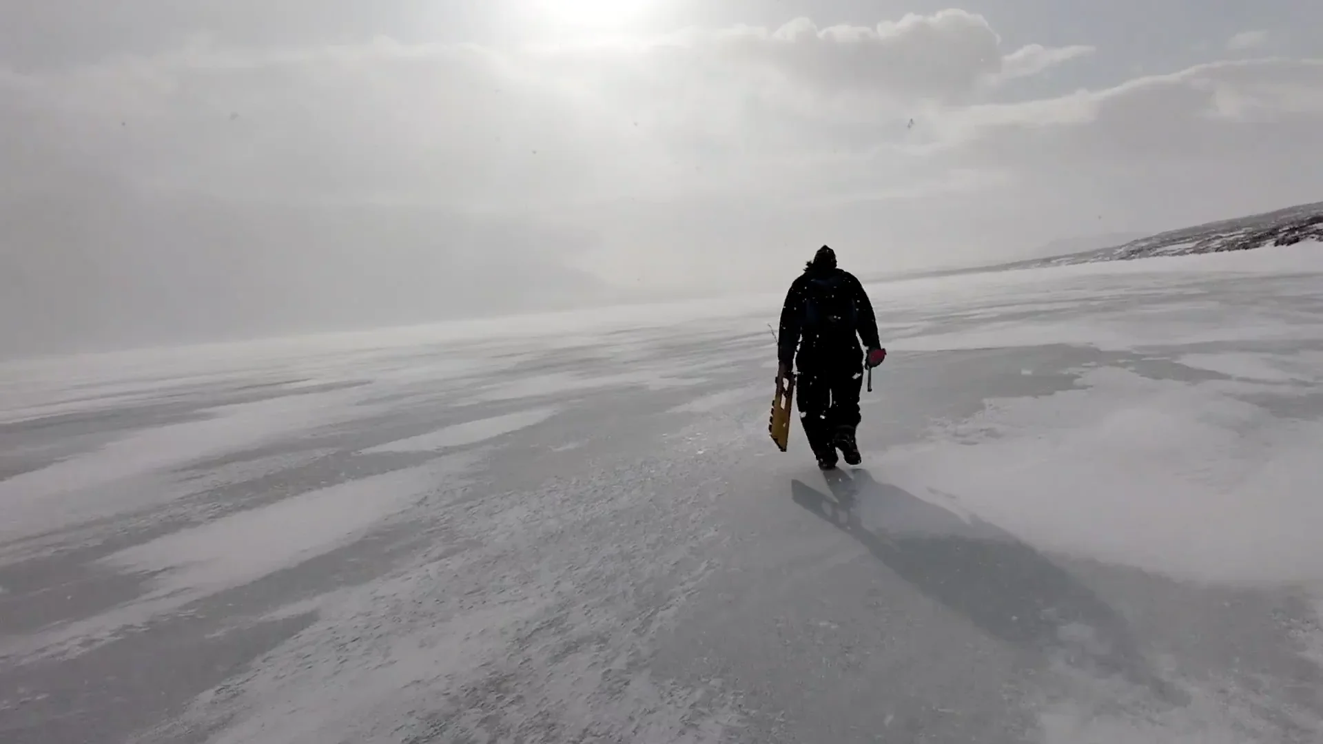 Ice fishing experience on Vesturhópsvatn lake near Hvammstangi, North West Iceland