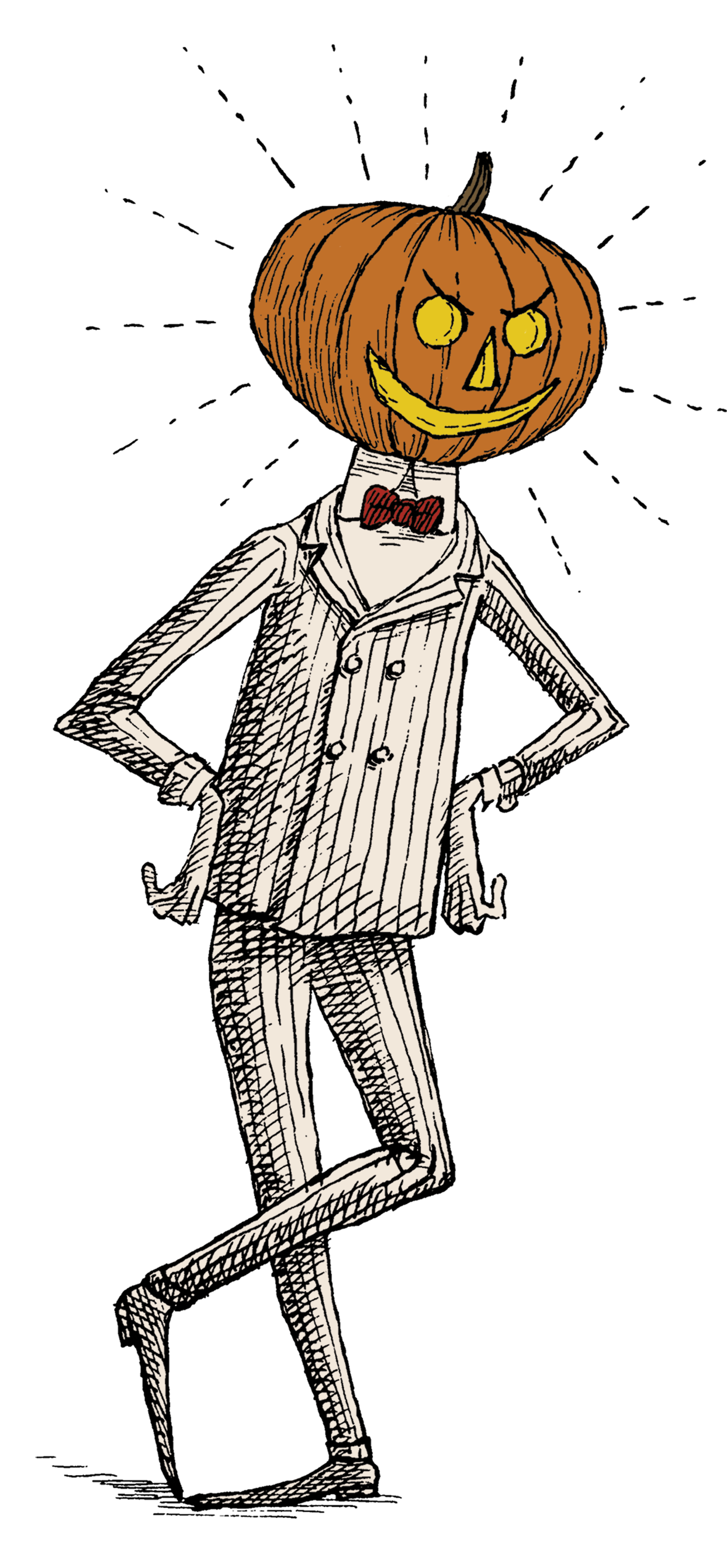 Pumpkin illustration from the Edward Gorey House Halloween announcement