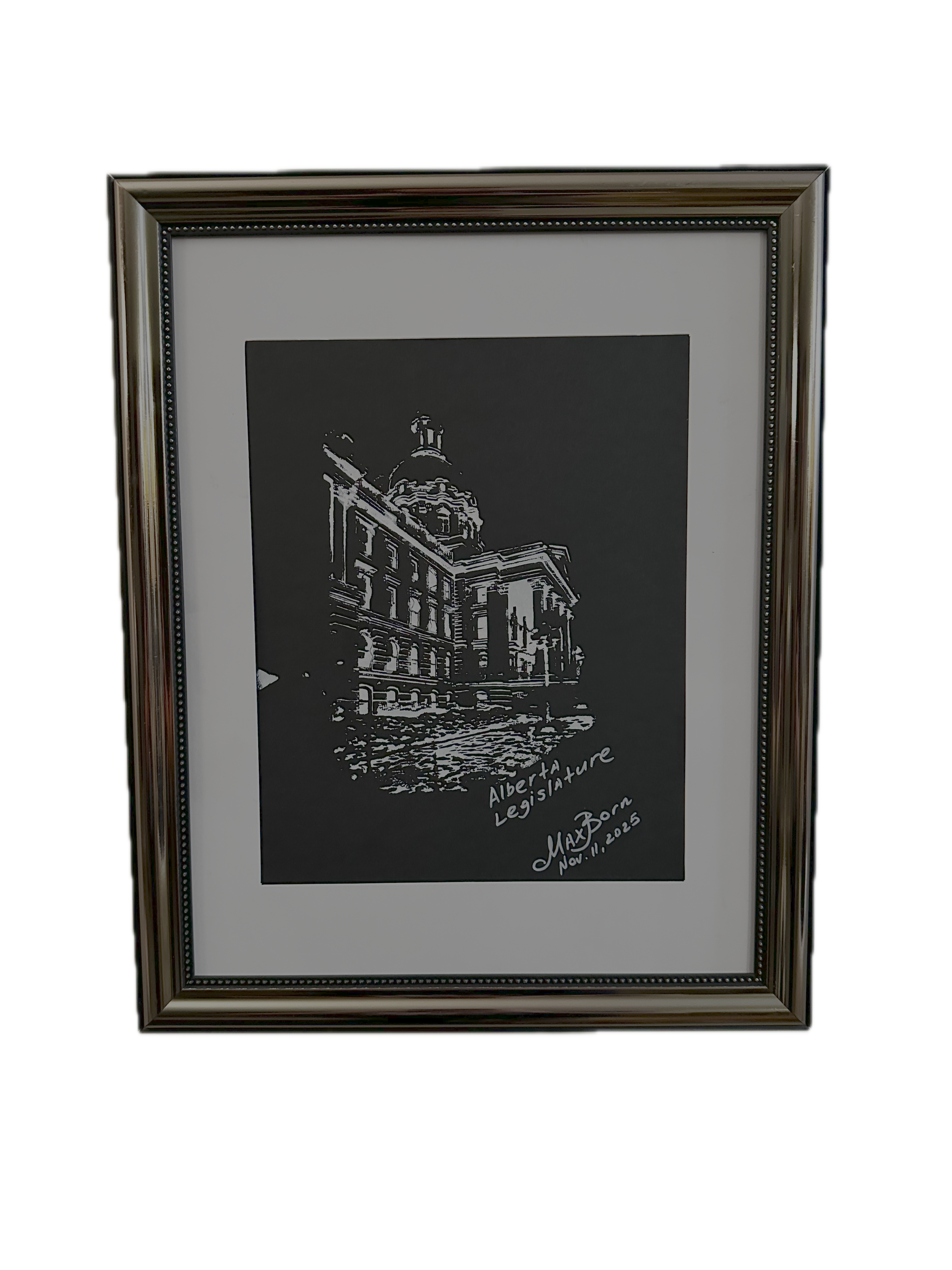 Alberta Legislature – Limited Edition Silkscreen Print (Framed) Black