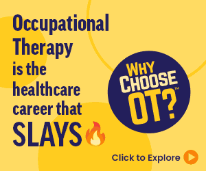 Advertisement promoting Occupational Therapy as a rewarding healthcare career.