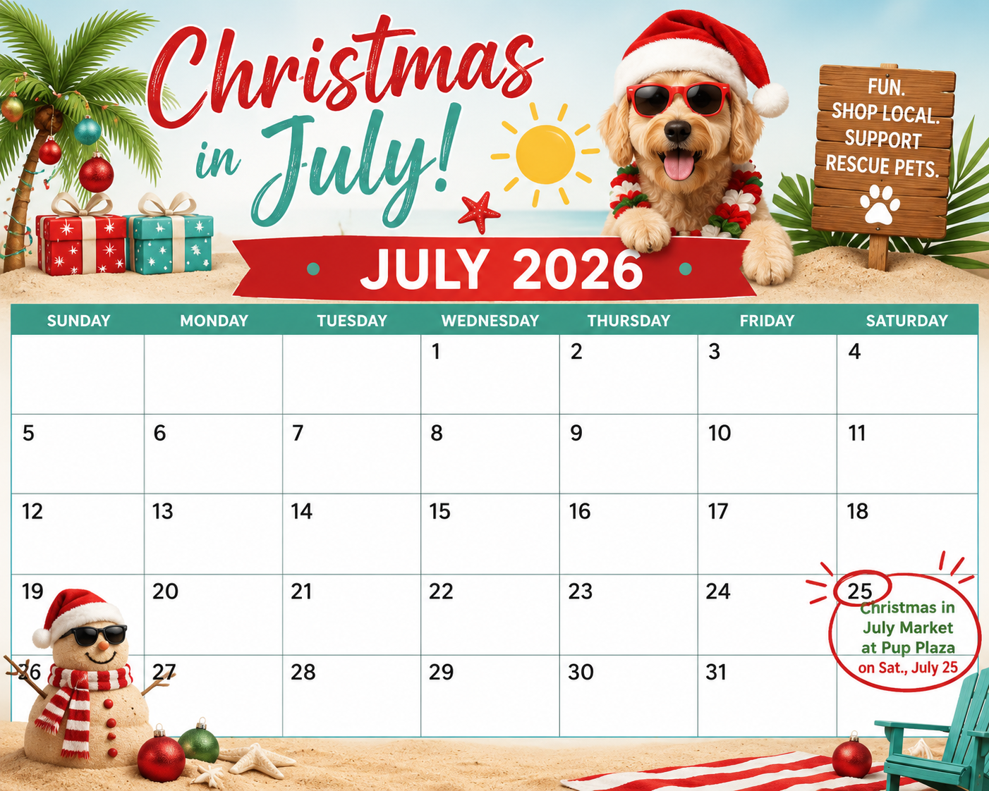 Christmas in July Market 