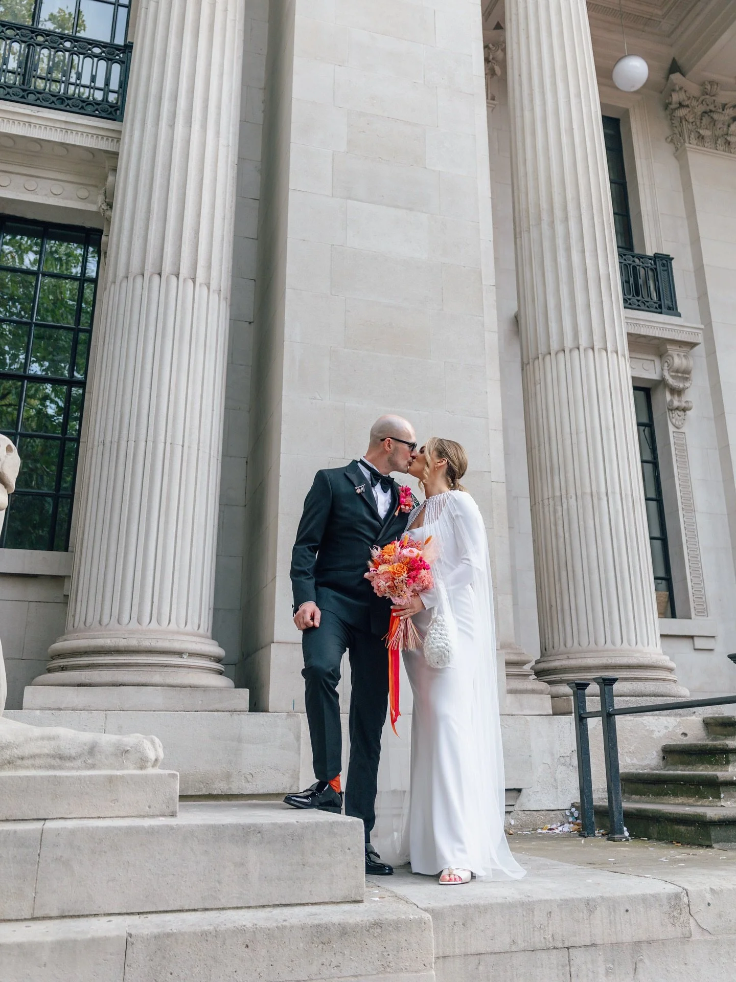 From day to night 🥳

These lot sure know how to party 🎉 

Venues @adaytorememberlondon @libertine.london
Hair &amp; Make up @lydia_london_hair
Dress &amp; cape @jennyyoonyc @fbbridalstudio
Bags @isladegar @isladegarbridal
Bridal jumpsuit @nadinemer