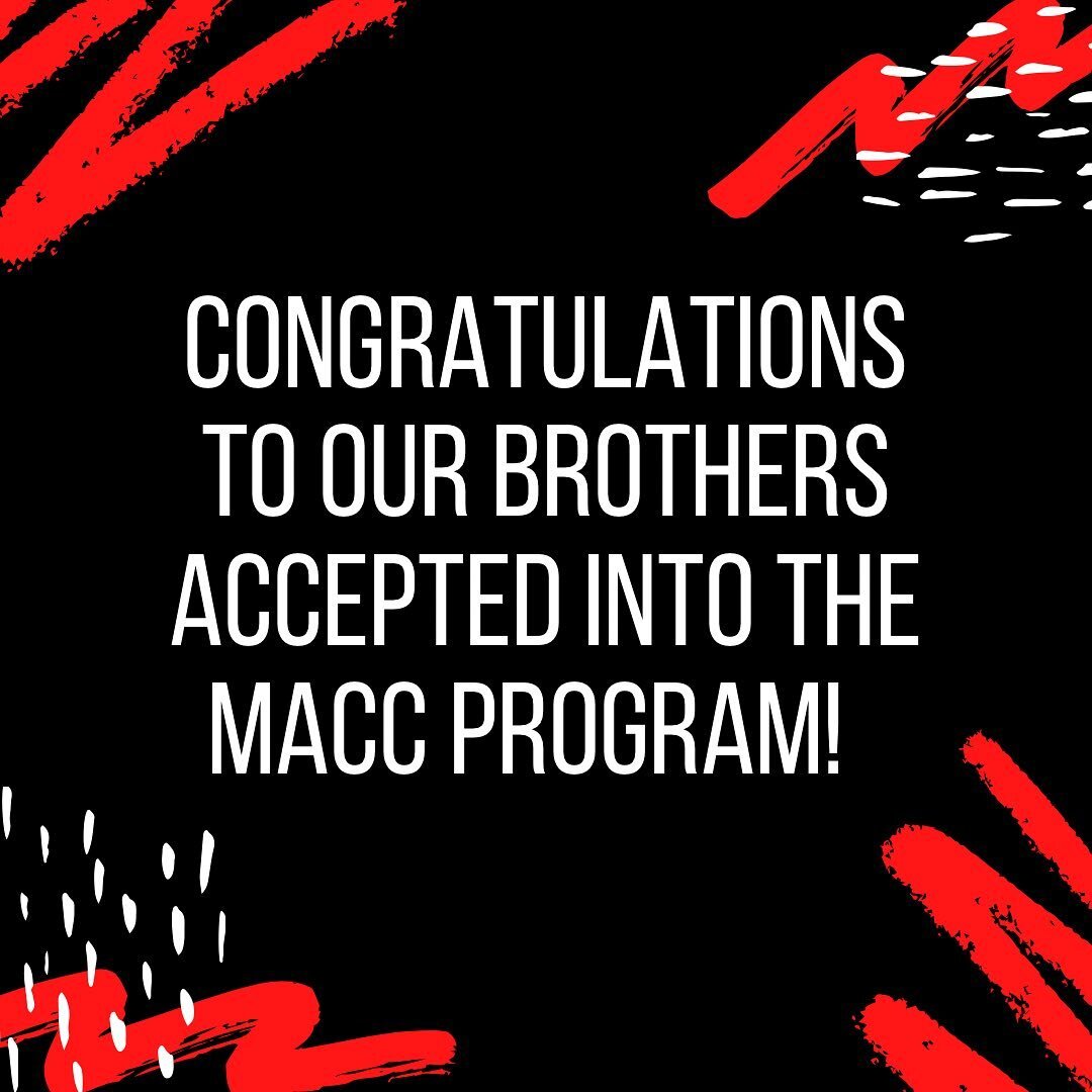 A special shout out to all of our brothers that were accepted into the MAcc program! We are so proud of you and can&rsquo;t wait to see where this program takes you!