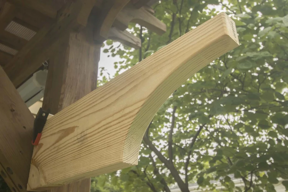 RT-08 "Classic Arc" | Rafter Tail Cutting Templates | Apex Pergola Design