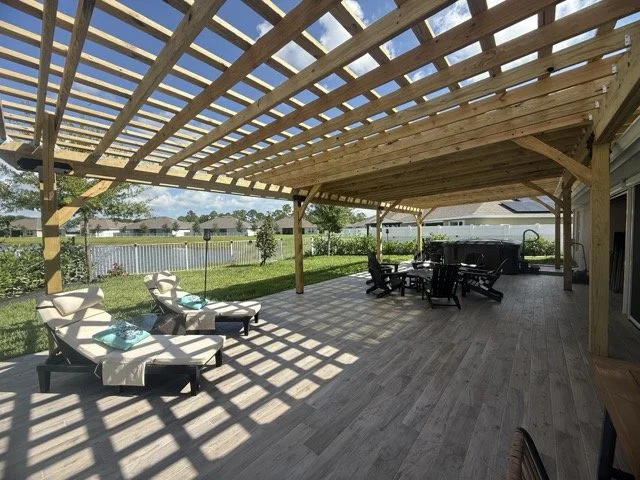 Partially Roofed Pergola in Florida