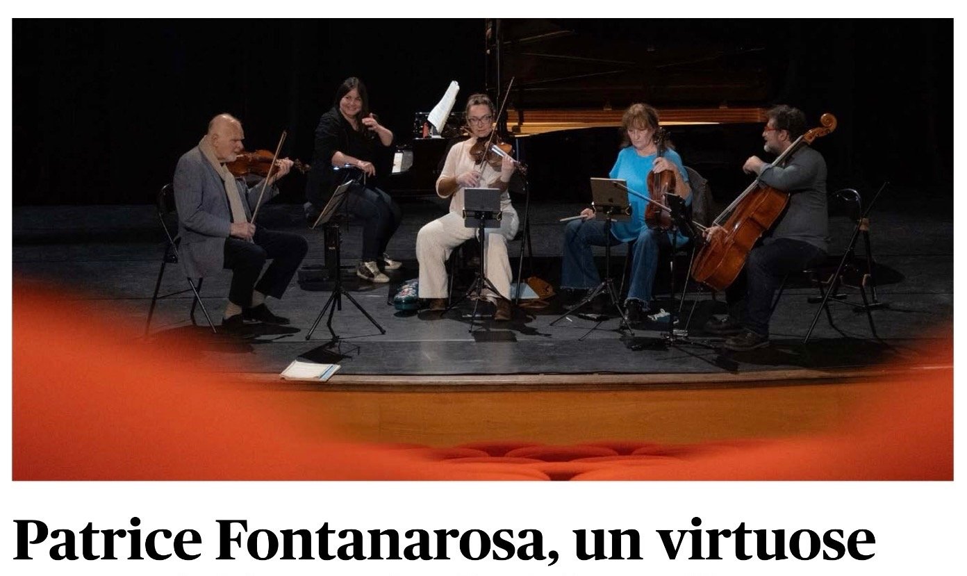Corse Matin 28 Mars 2026 par Sandrine Ordan : Patrice Fontanarosa, un virtuose en amitié musicale à la Salle rouge