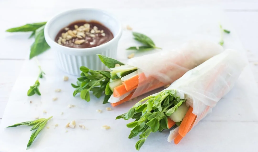 Roast Chicken Rice Paper Rolls