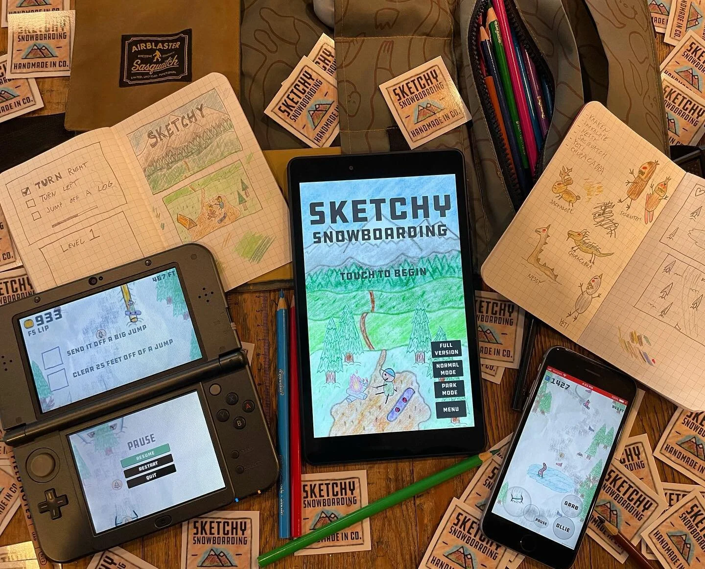 Welcome to the family, Android. Sketchy Snowboarding is (finally) available on Google Play #indiegame #android