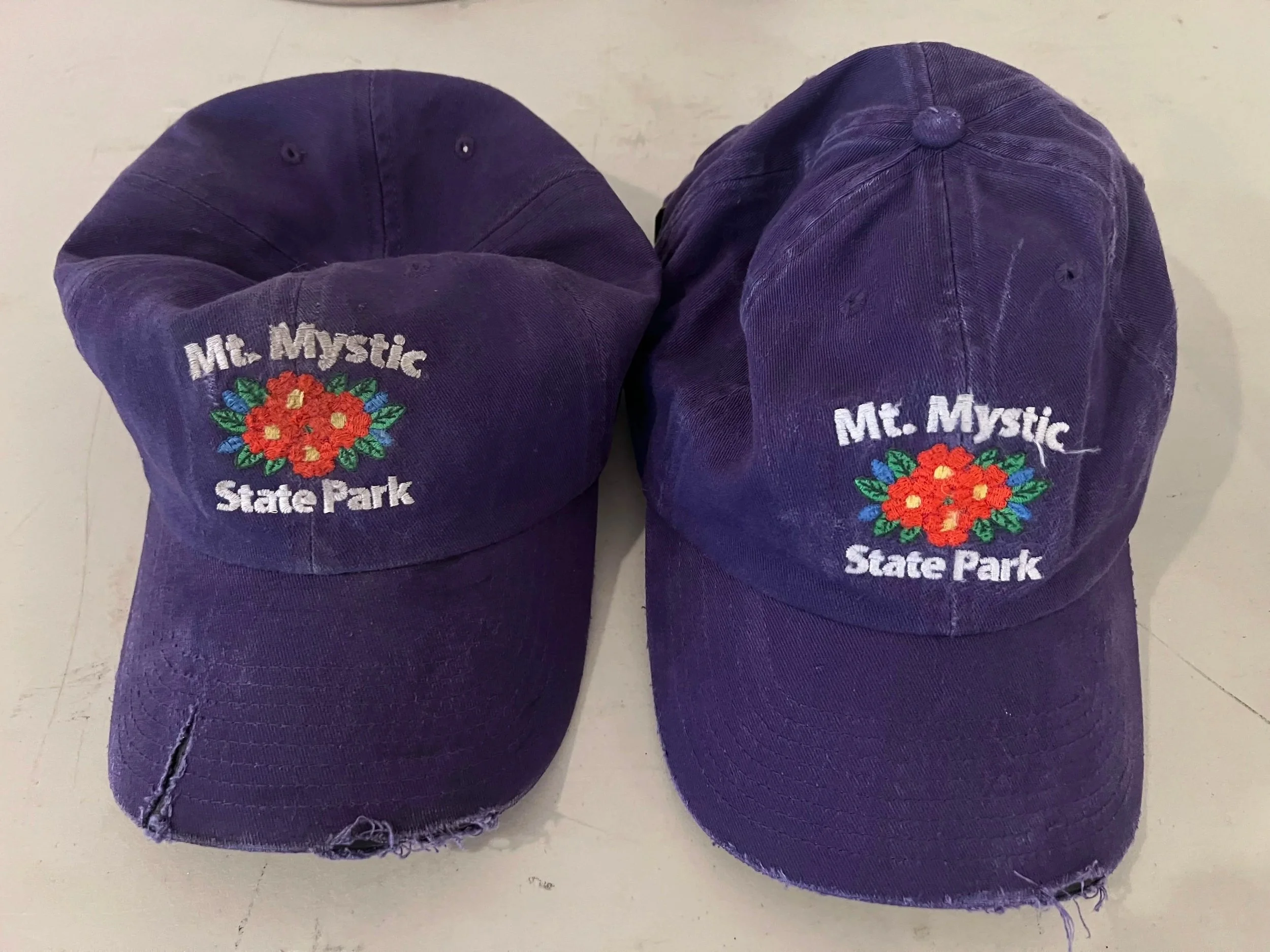 Varying Breakdown work on several hats - Worn by Johnny Knoxville