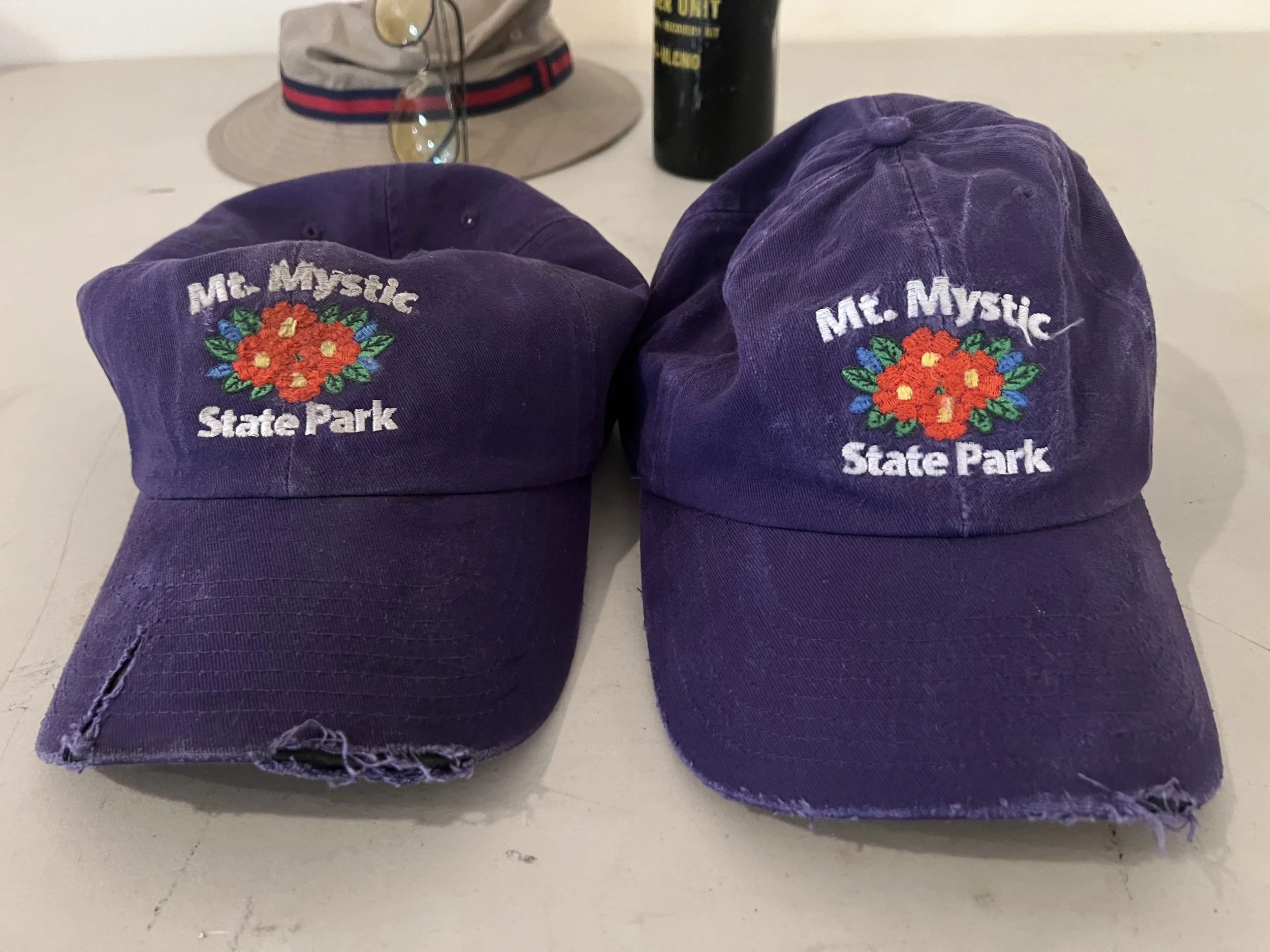 Varying Breakdown work on several hats - Worn by Johnny Knoxville