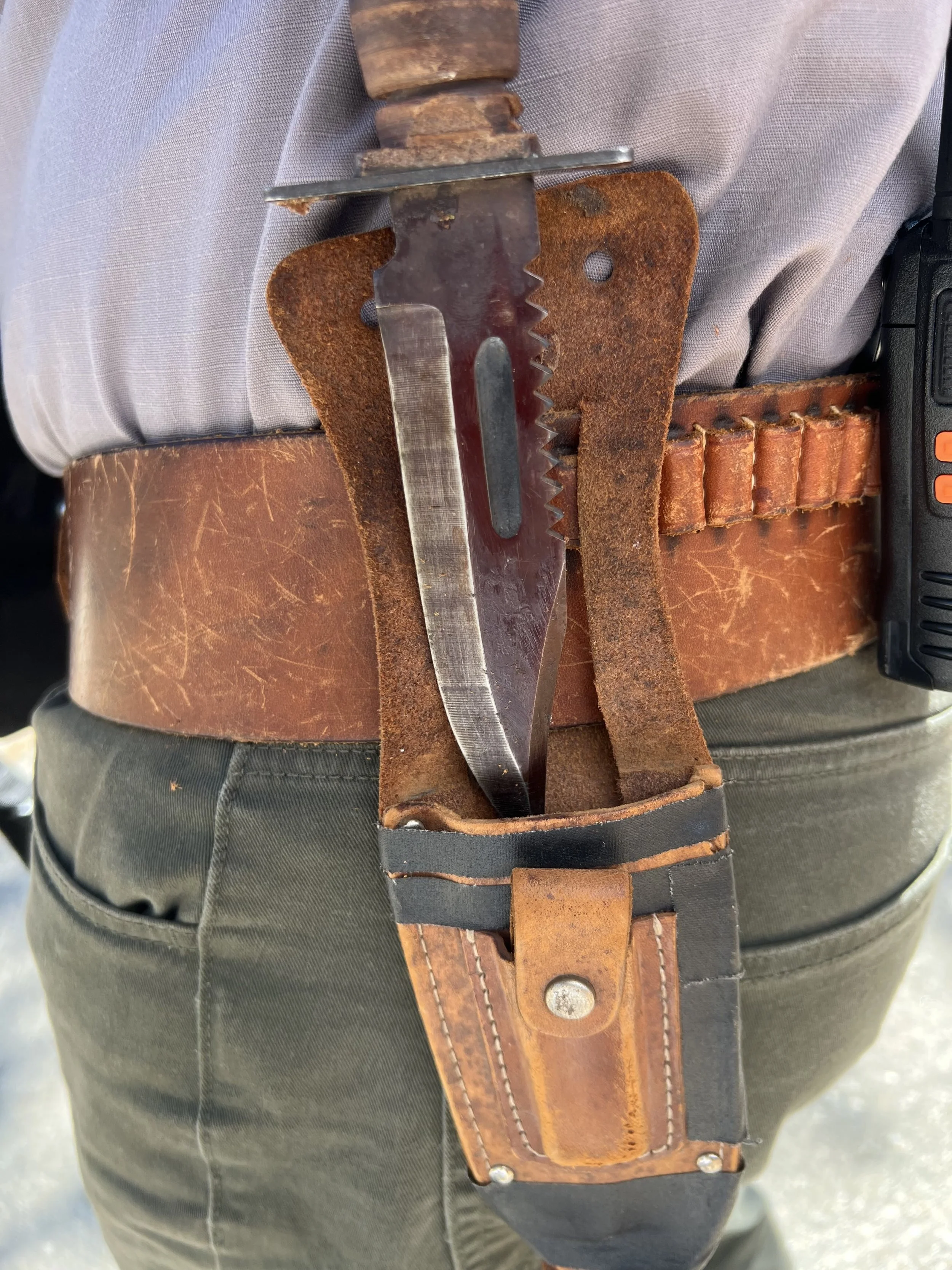 Breakdown and aging work on Prop Hero knife and holster