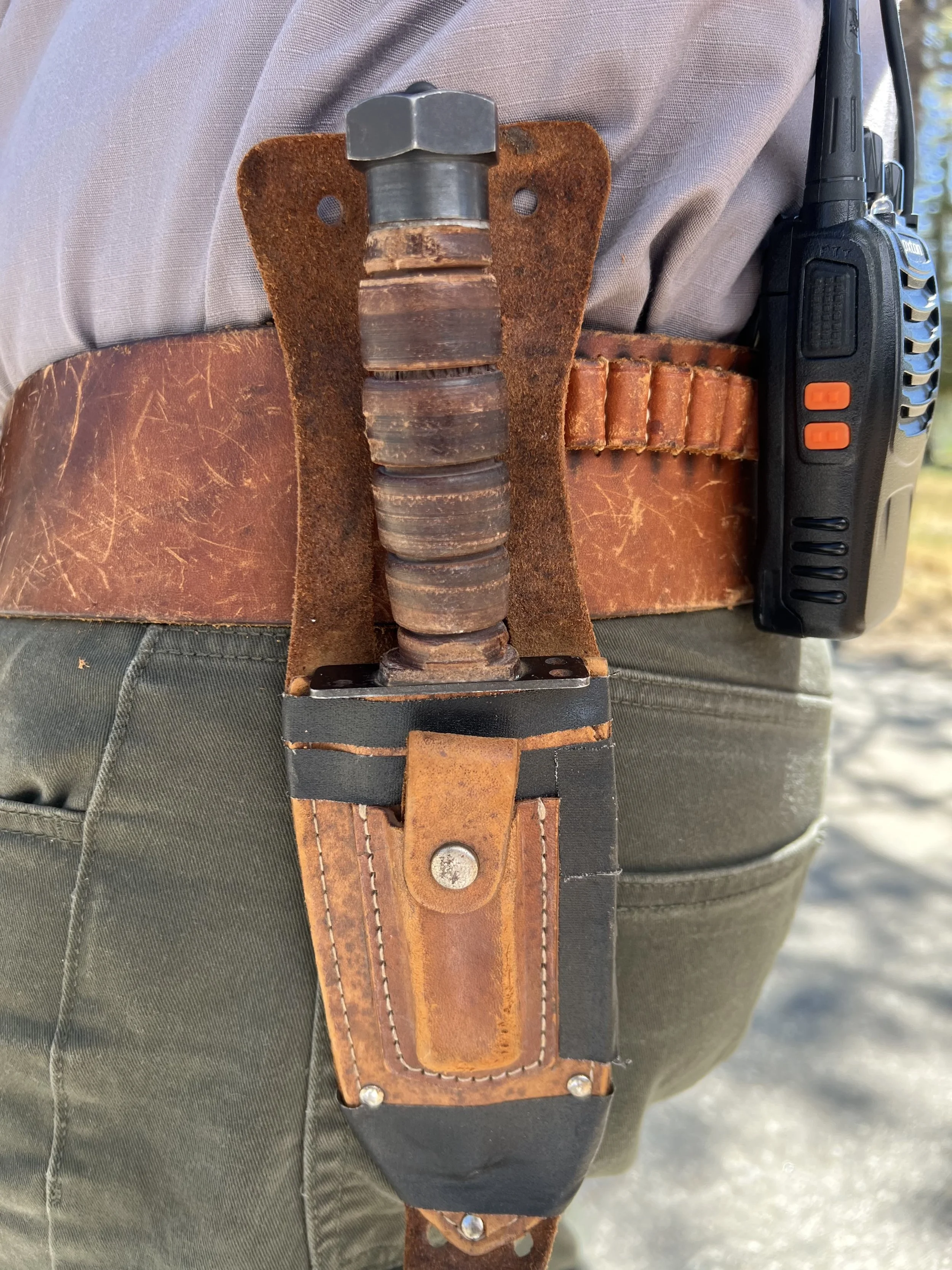 Breakdown and aging work on Prop Hero knife and holster