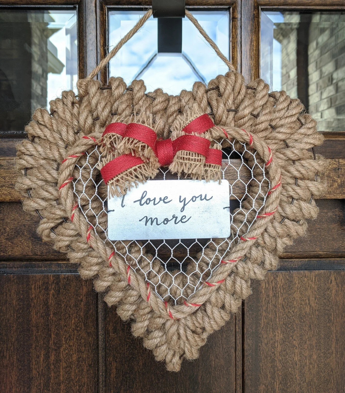 Valentines Heart Shaped Twine Wreath