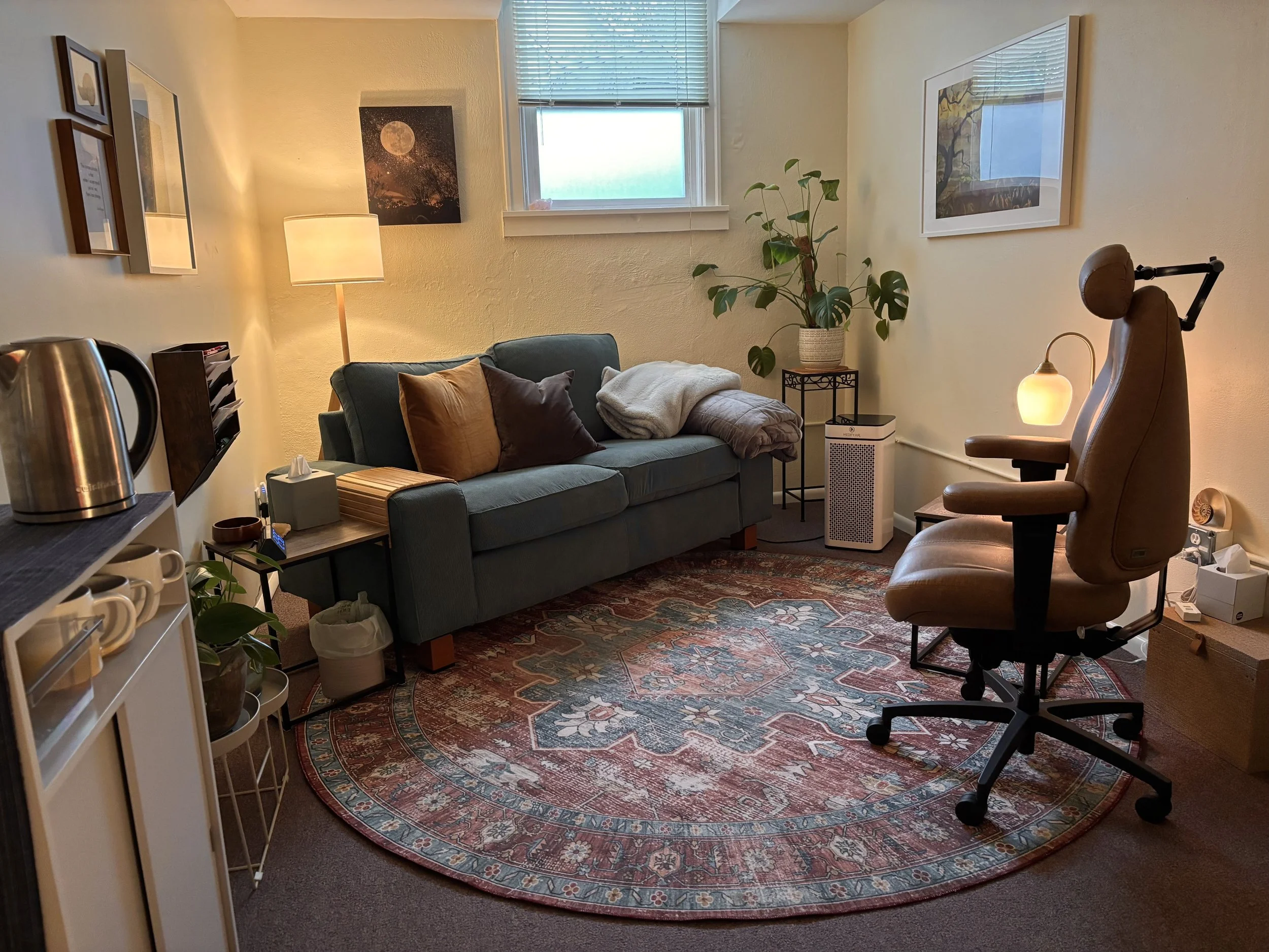 A warm, comfortable space to slow down, reflect, and come home to yourself.